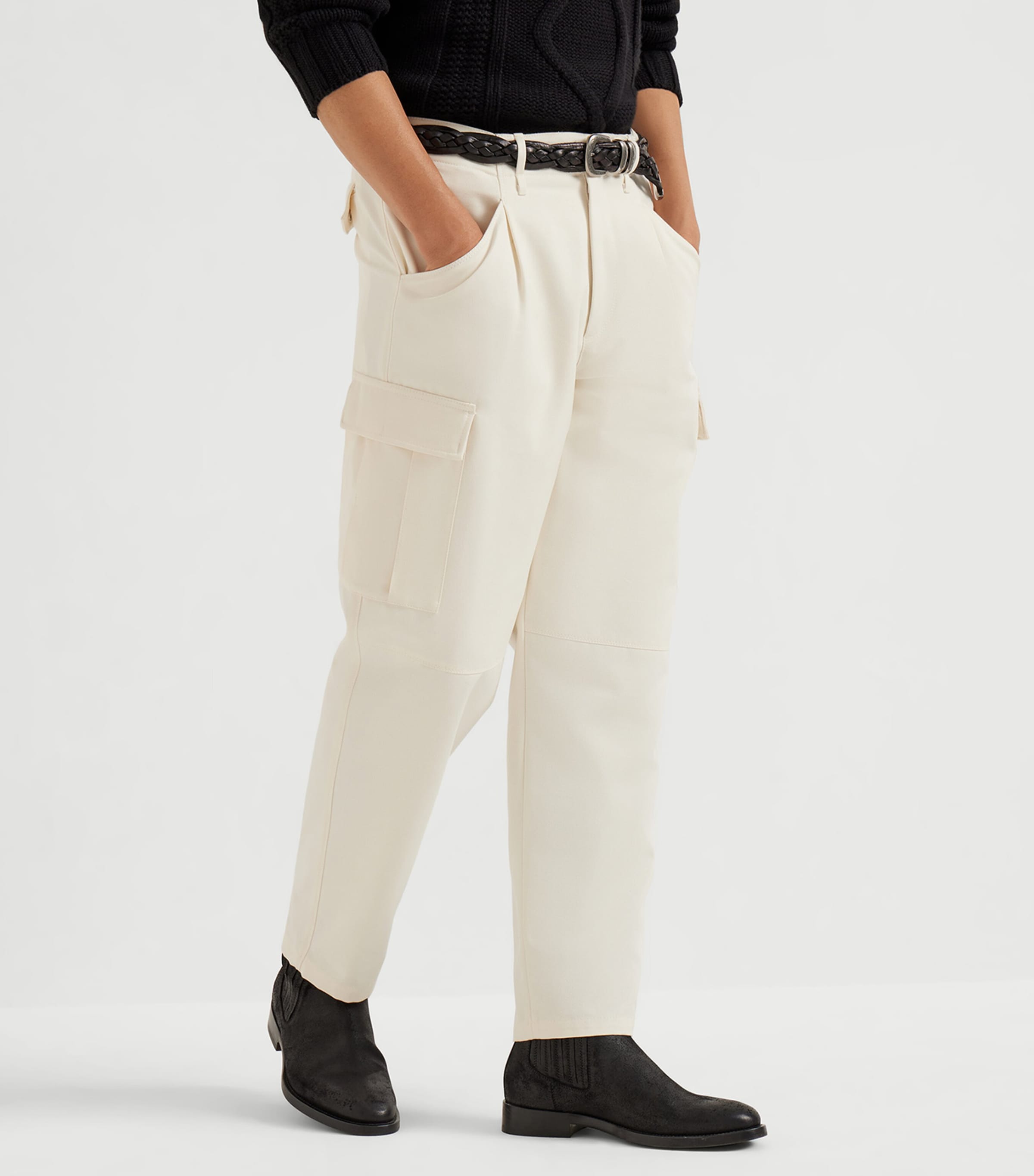 Cotton-Wool Leisure Fit Cargo Trousers C7510 Image 2