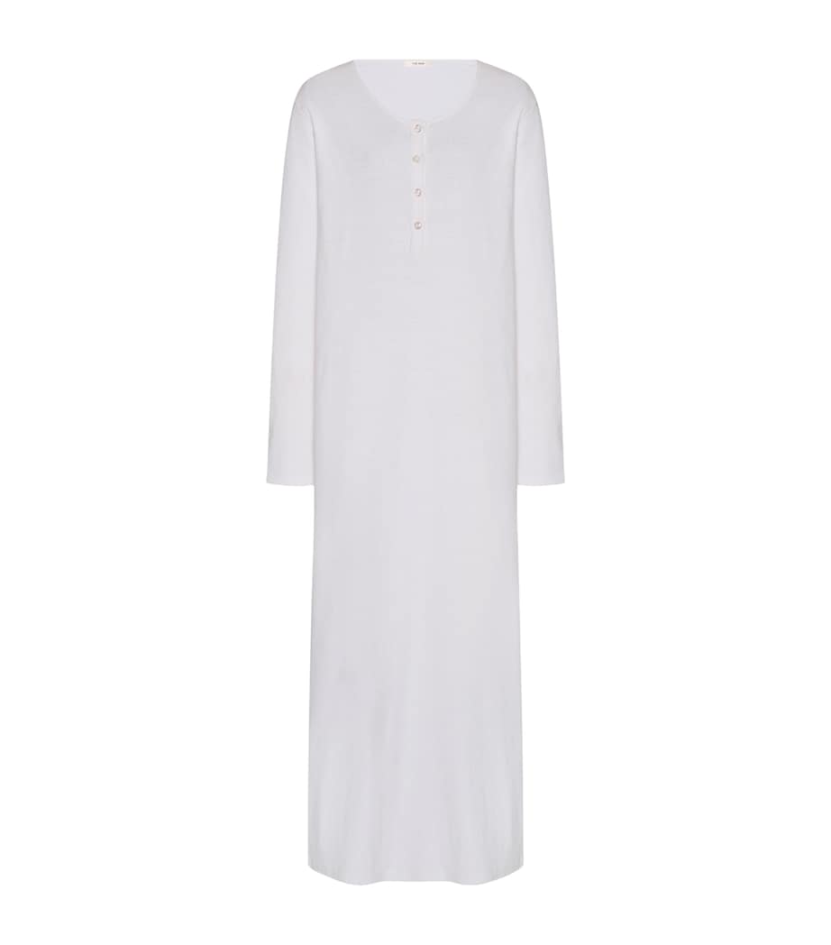 The Row Womens Latoya Cotton Midi Dress White Image 1