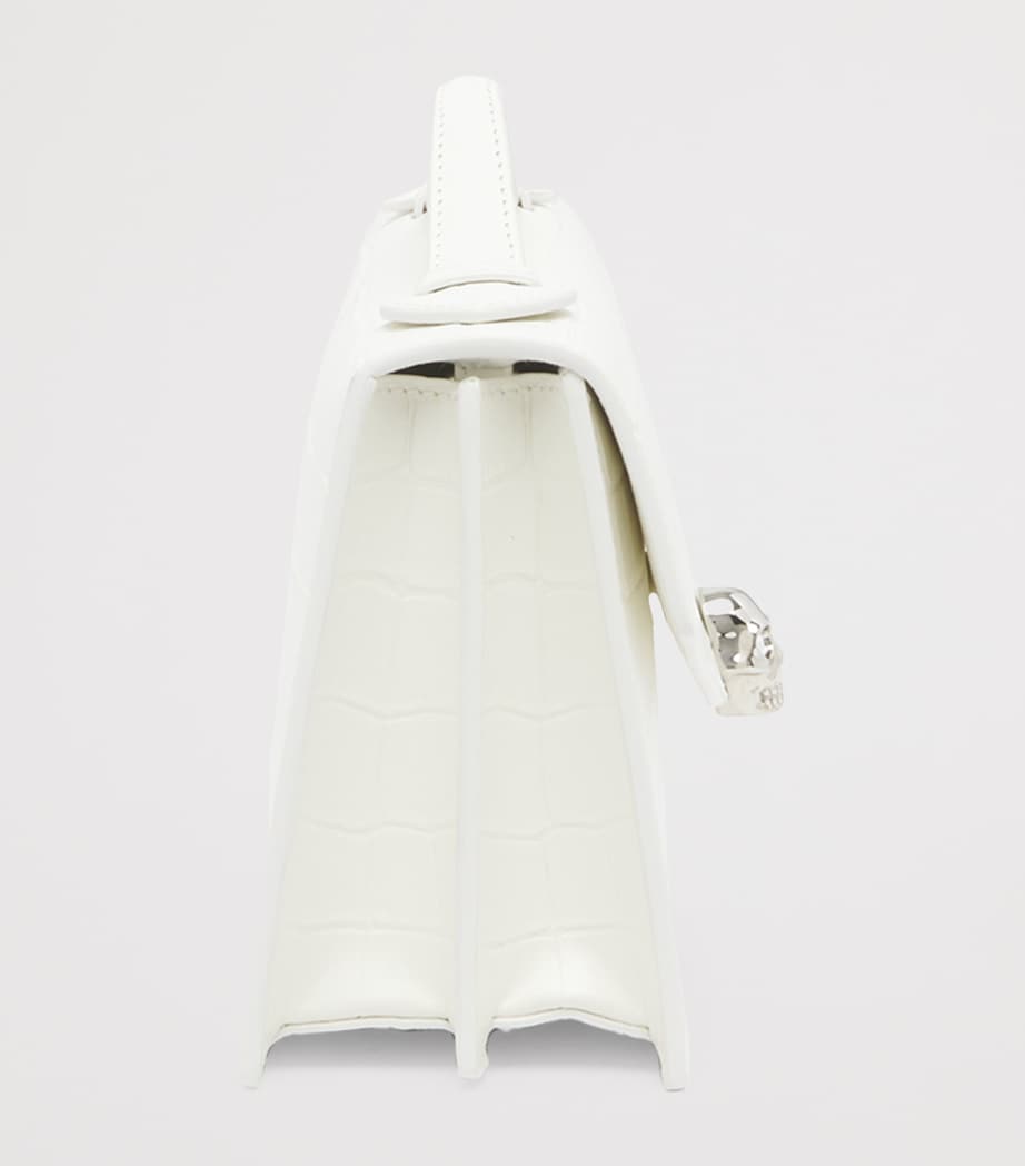 McQueen Croc-Embossed Skull Top-Handle Bag Image 3