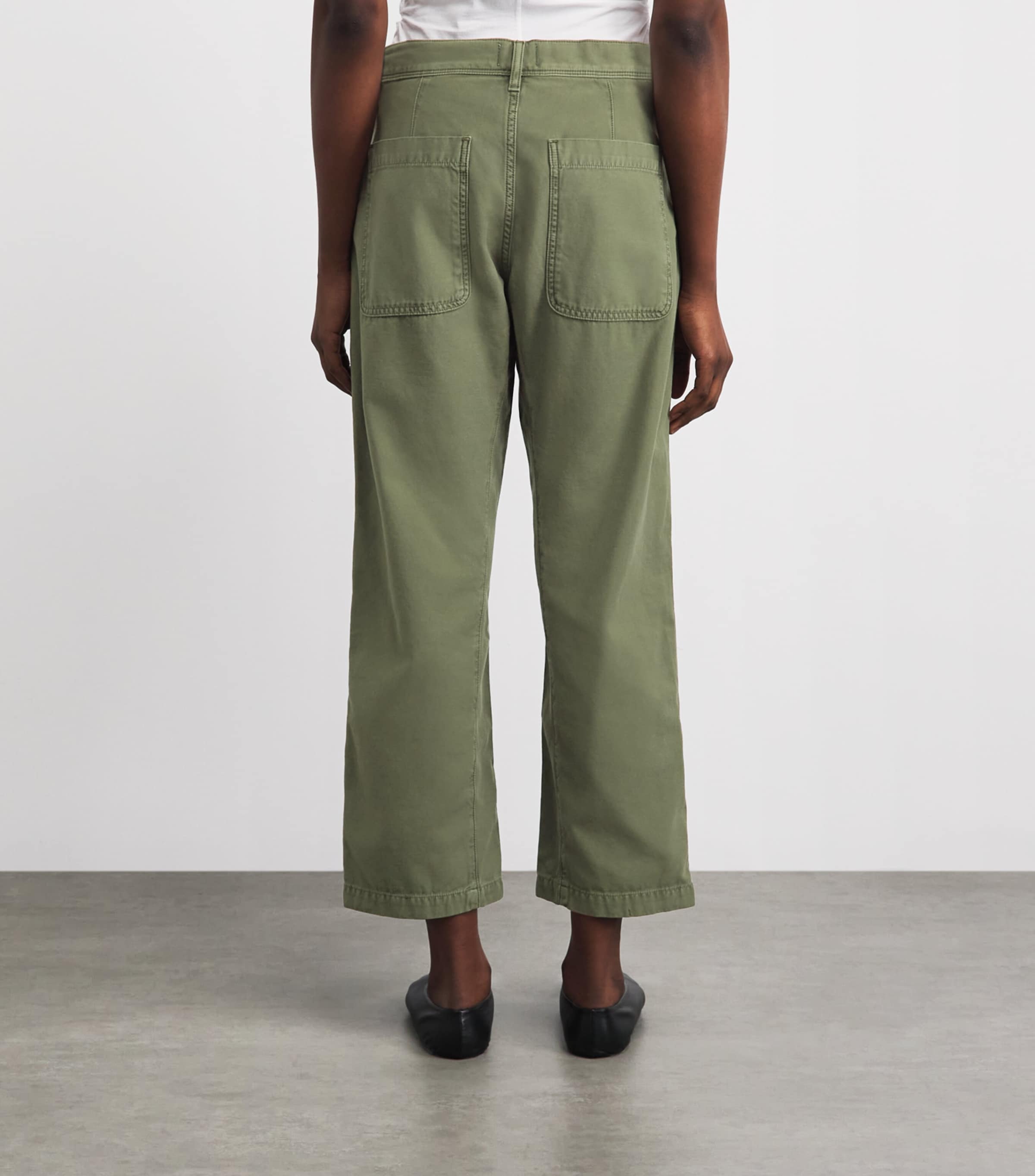 Citizens of Humanity Womens Cotton Winslow Utility Trousers Surplus Med Dk Green Image 5