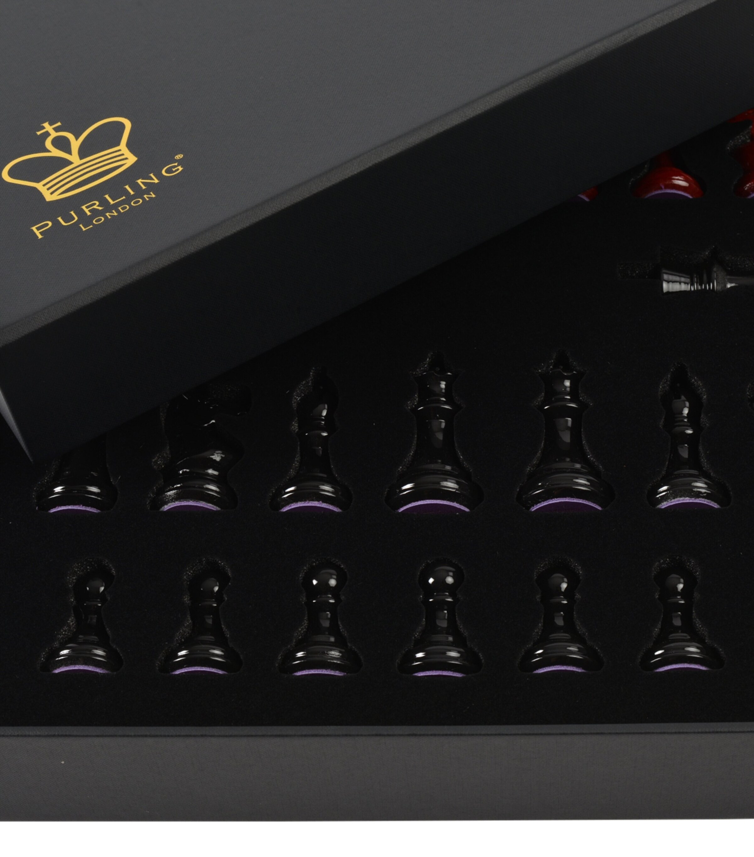 Stone Chess Set RED & BLACK Image 7