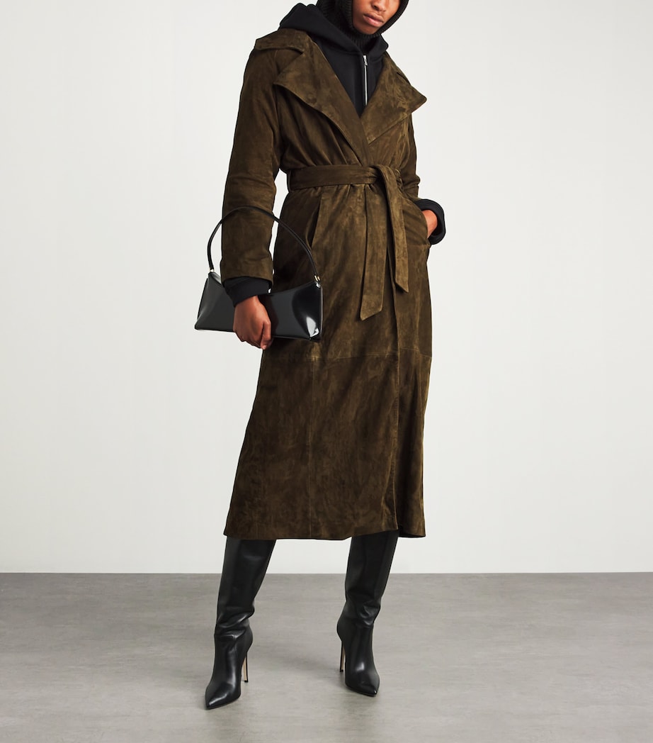 Suede Althea Coat DEEP OLIVE Image 2