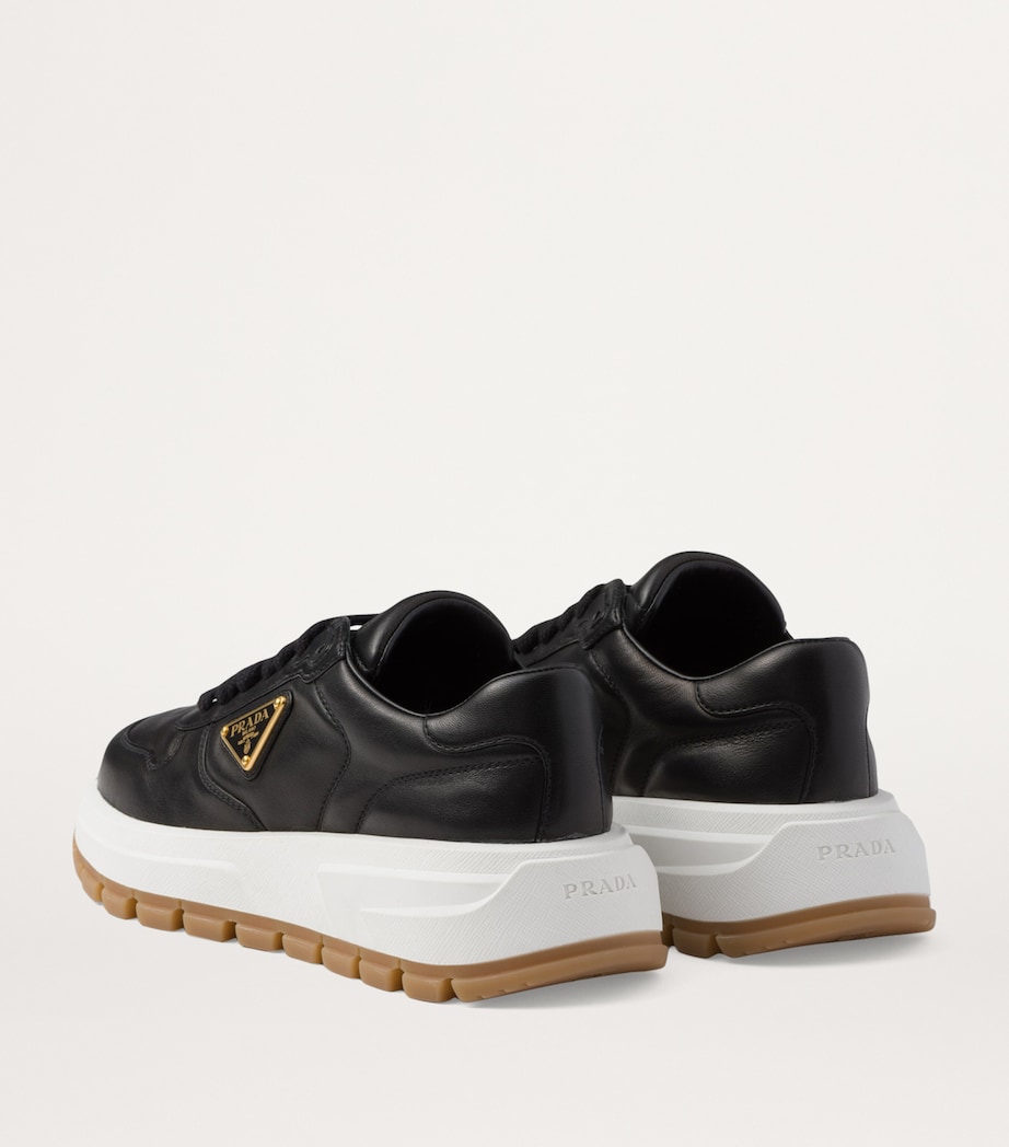 Leather Triangle Sneakers F0632 Image 4