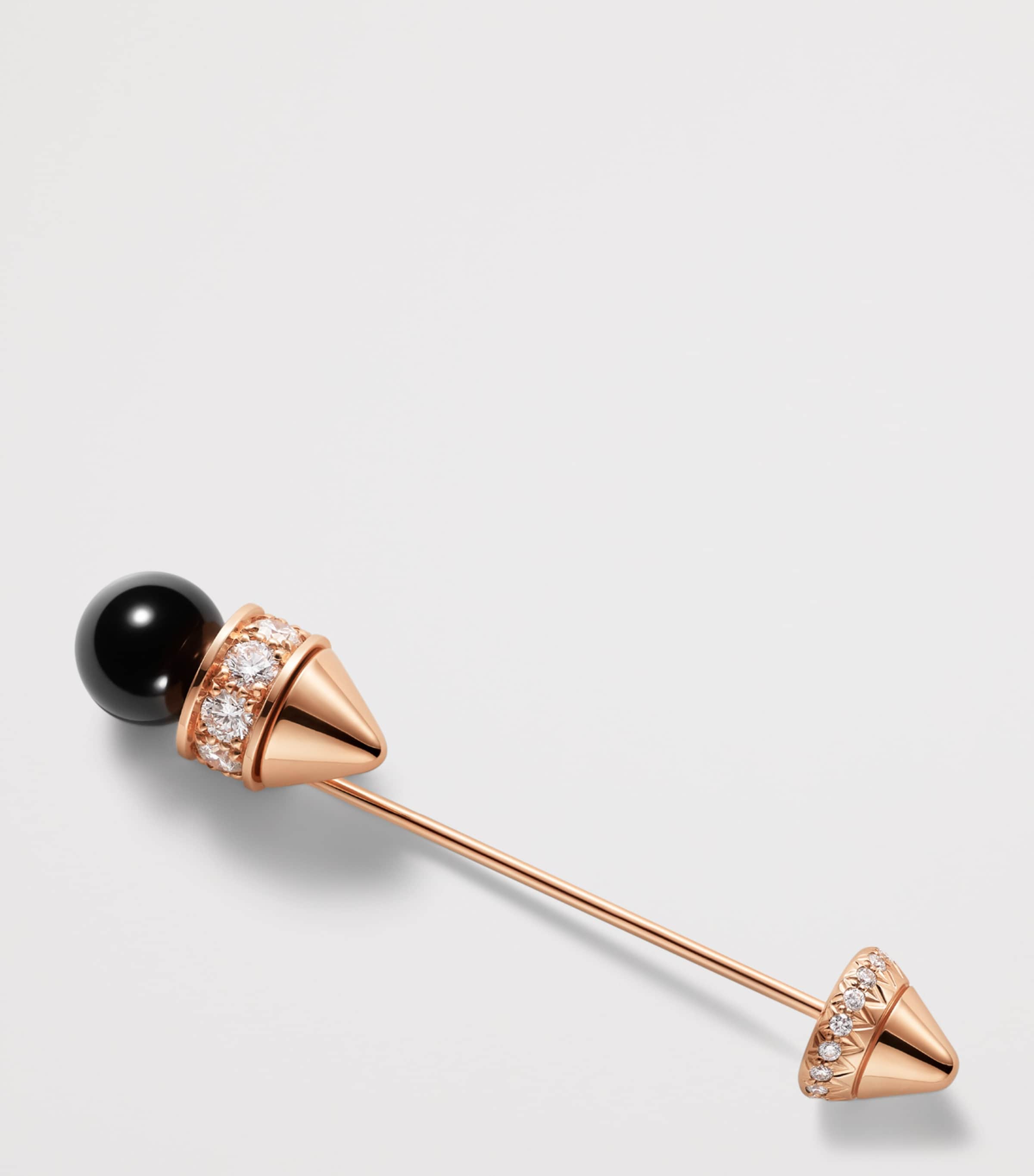 Cartier Rose Gold, Diamond and Onyx Clash de Cartier Tie Pin Mixed Gold Image 3