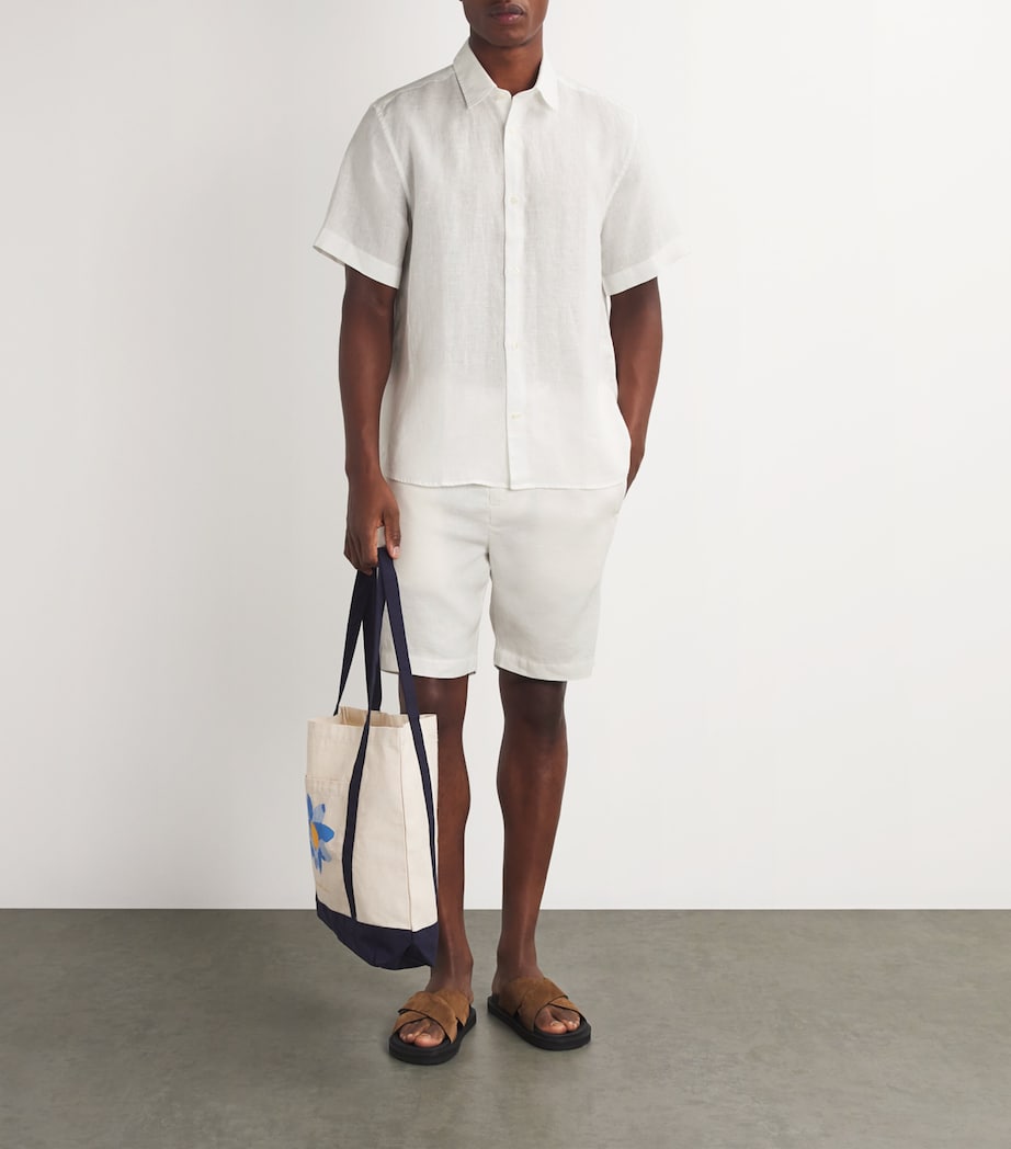 Linen Castro Short-Sleeve Shirt WHITE Image 2