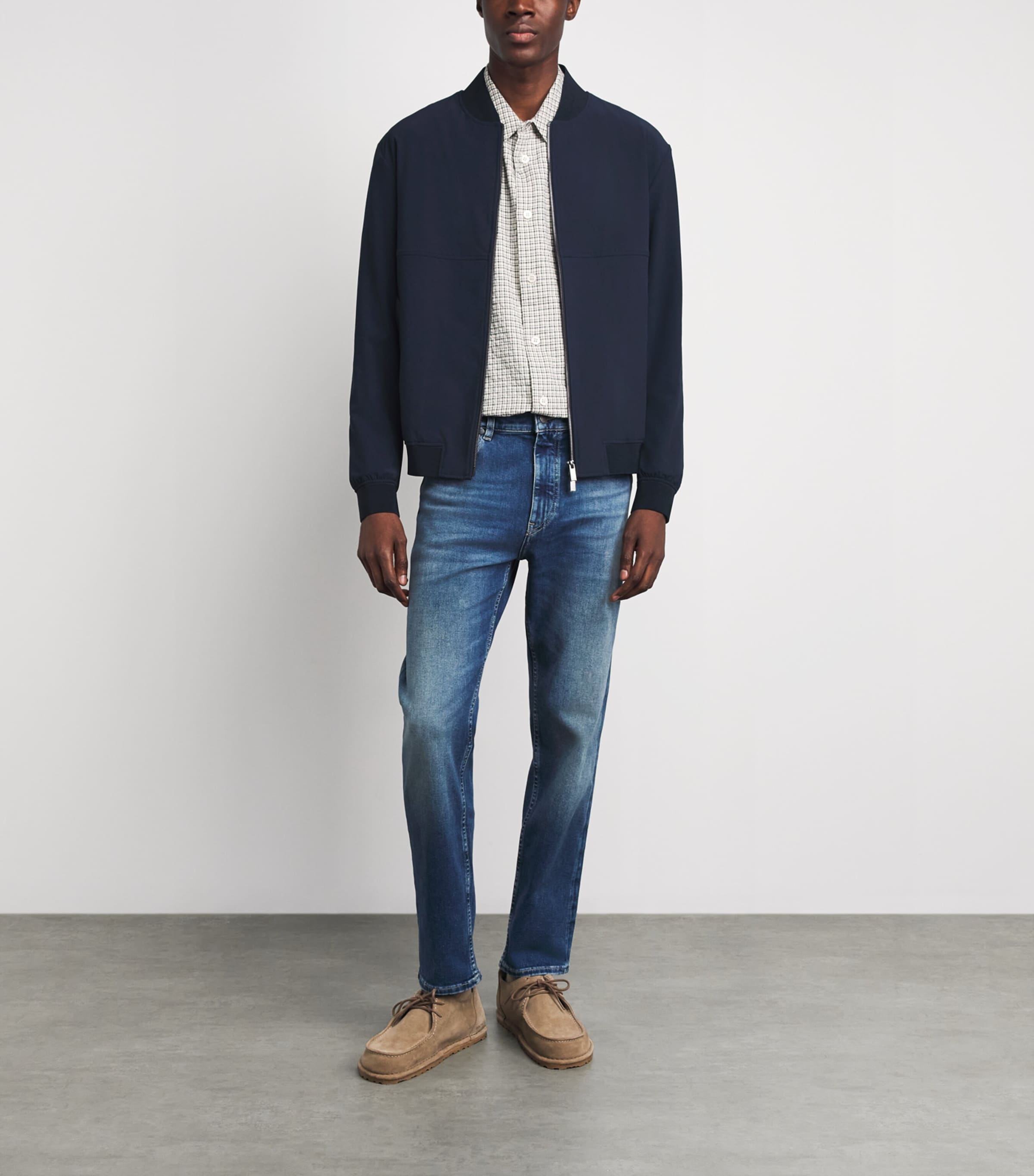BOSS Mens Technical Slim Jacket Dark Blue Image 2