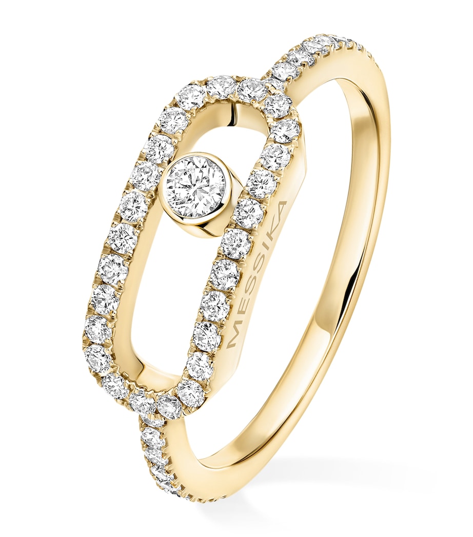 Messika Move Uno Large Yellow Gold and Diamond Ring Yellow Gold Image 1