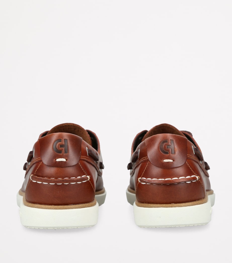 Cole Haan Leather GrandPrø Windward Boat Shoes Tan Image 2