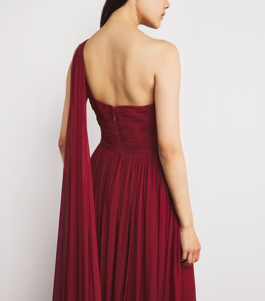 Silk Ruched Gown 191724 CABERNET Image 4