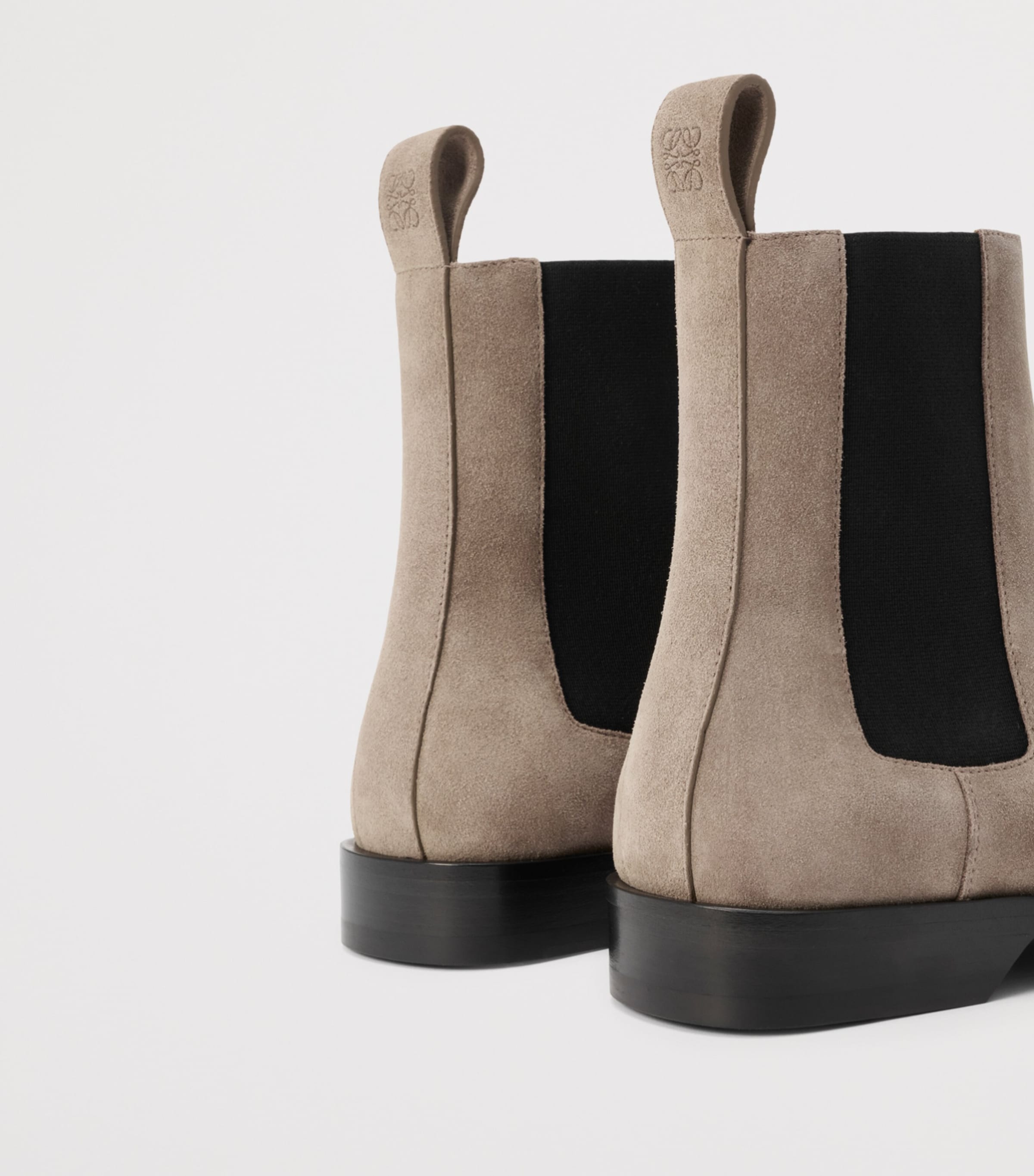 LOEWE Suede Bobine Chelsea Ankle Boots Hazelnut Image 4