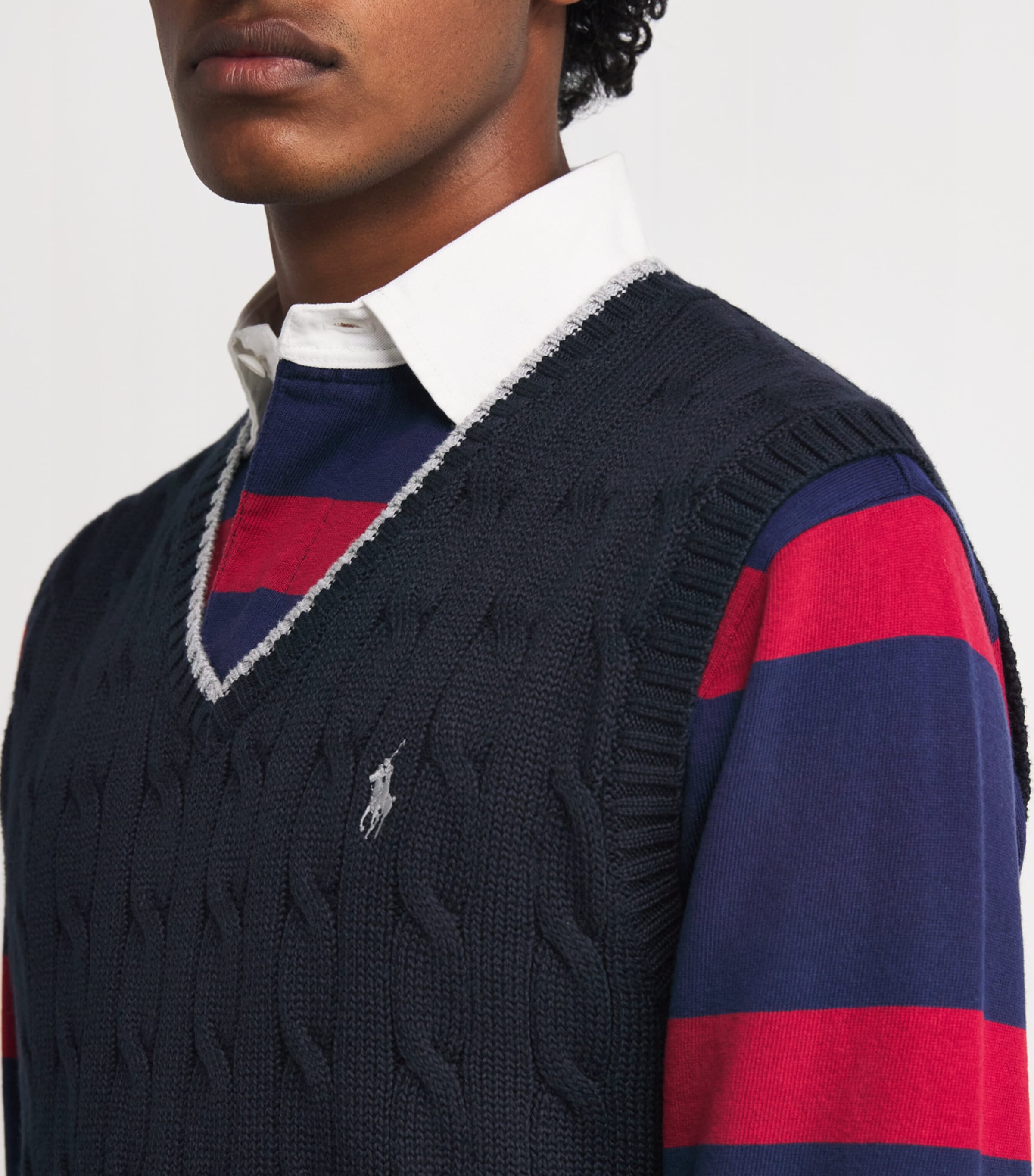 Polo Ralph Lauren Cotton Cable Knit Sweater Vest | Harrods US