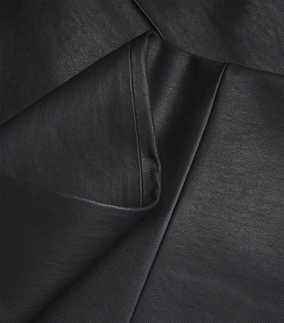 Leather Irina Flared Trousers BLACK Image 5