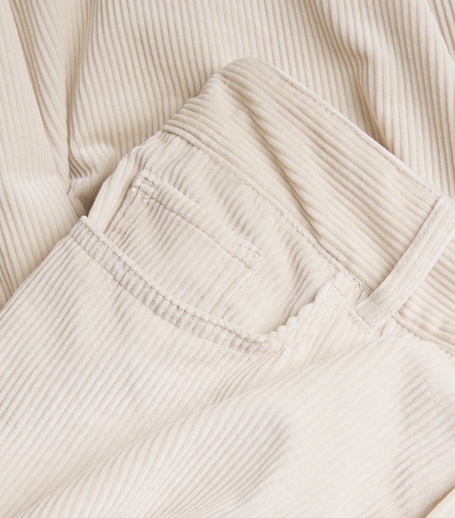 Corduroy Flared Trousers IVORY Image 5