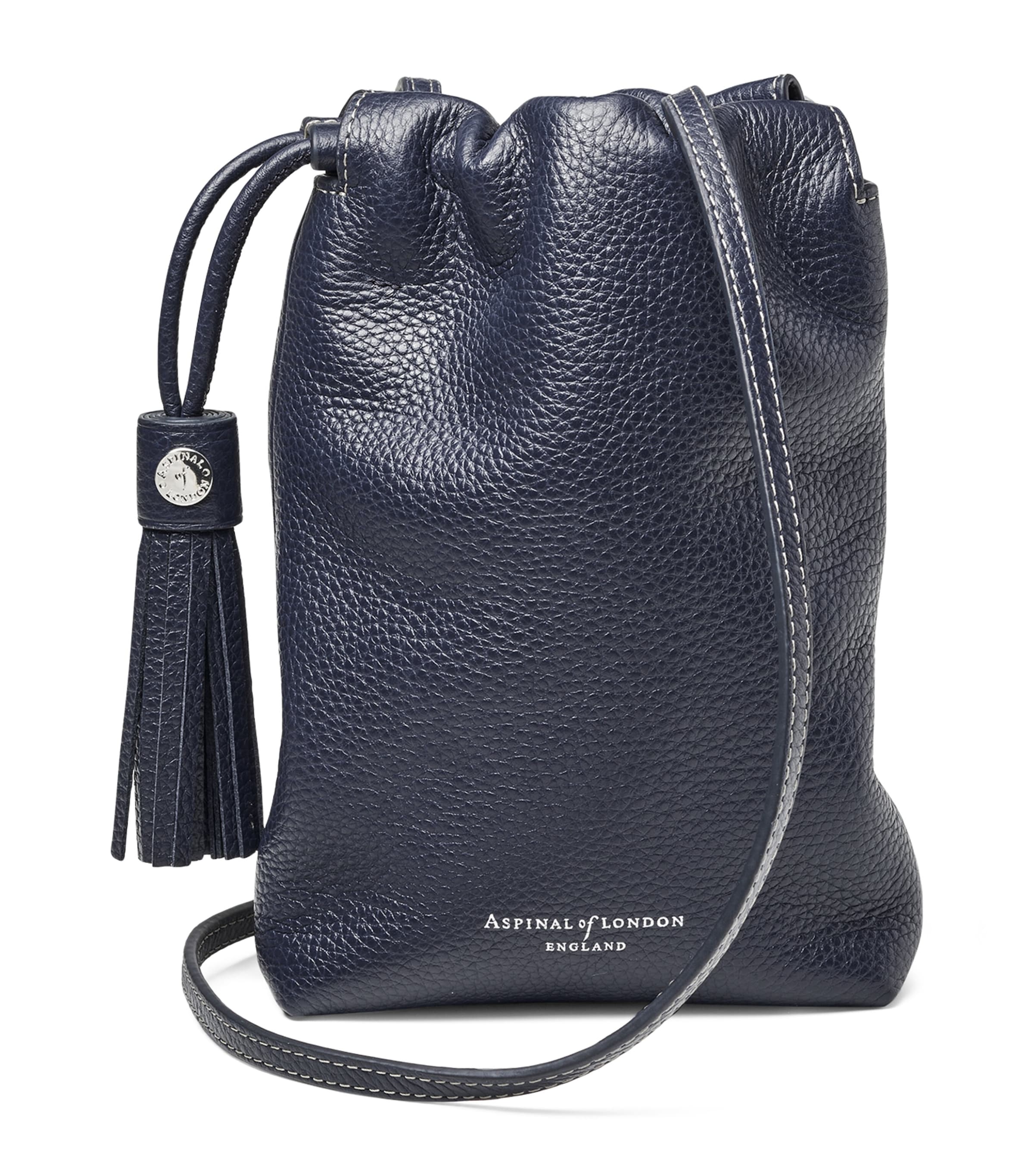 ASPINAL OF LONDON レポーターレザーショルダーバッグ バッグ