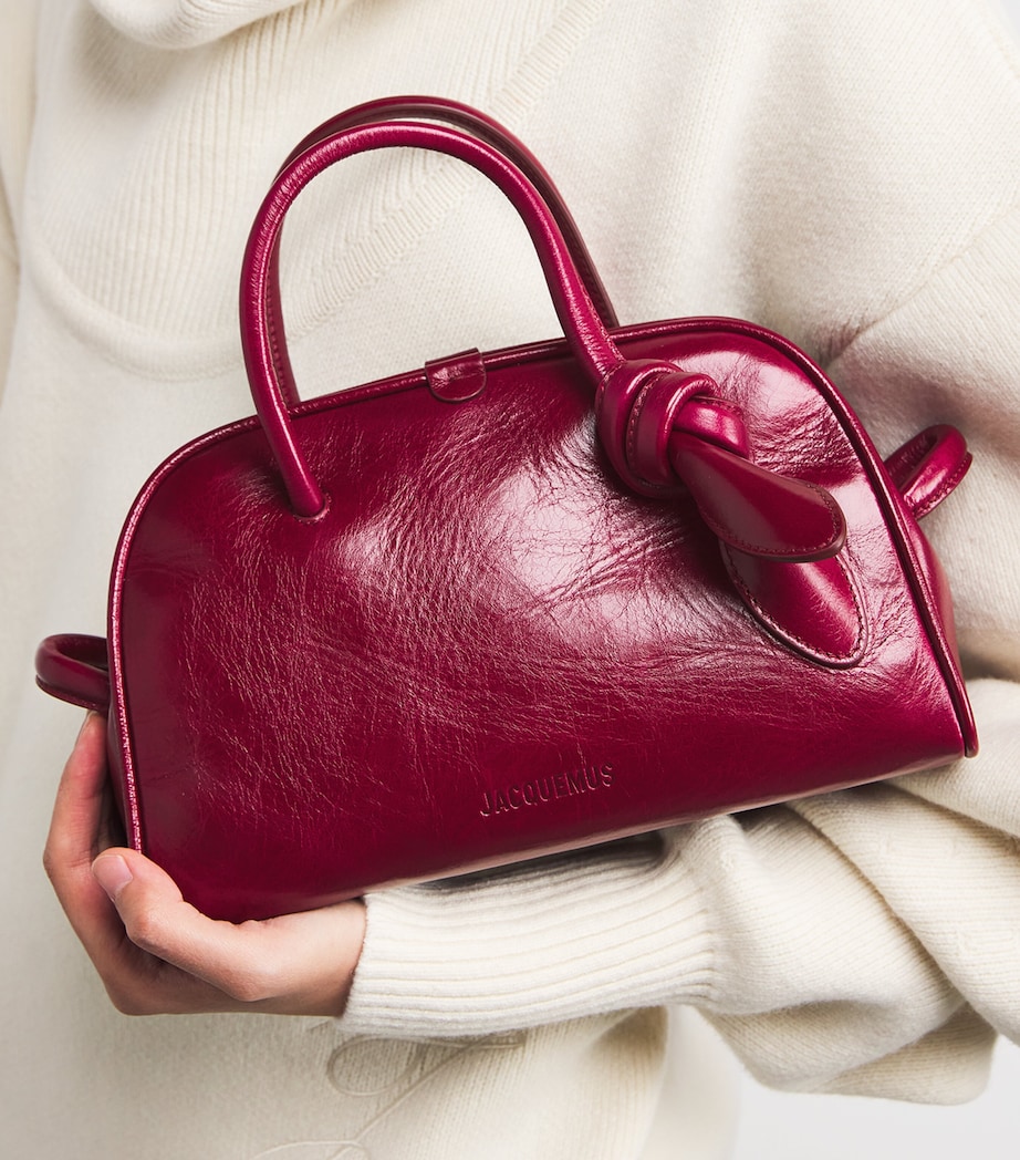 Small Leather Turismo Top-Handle Bag 490 BURGUNDY Image 2