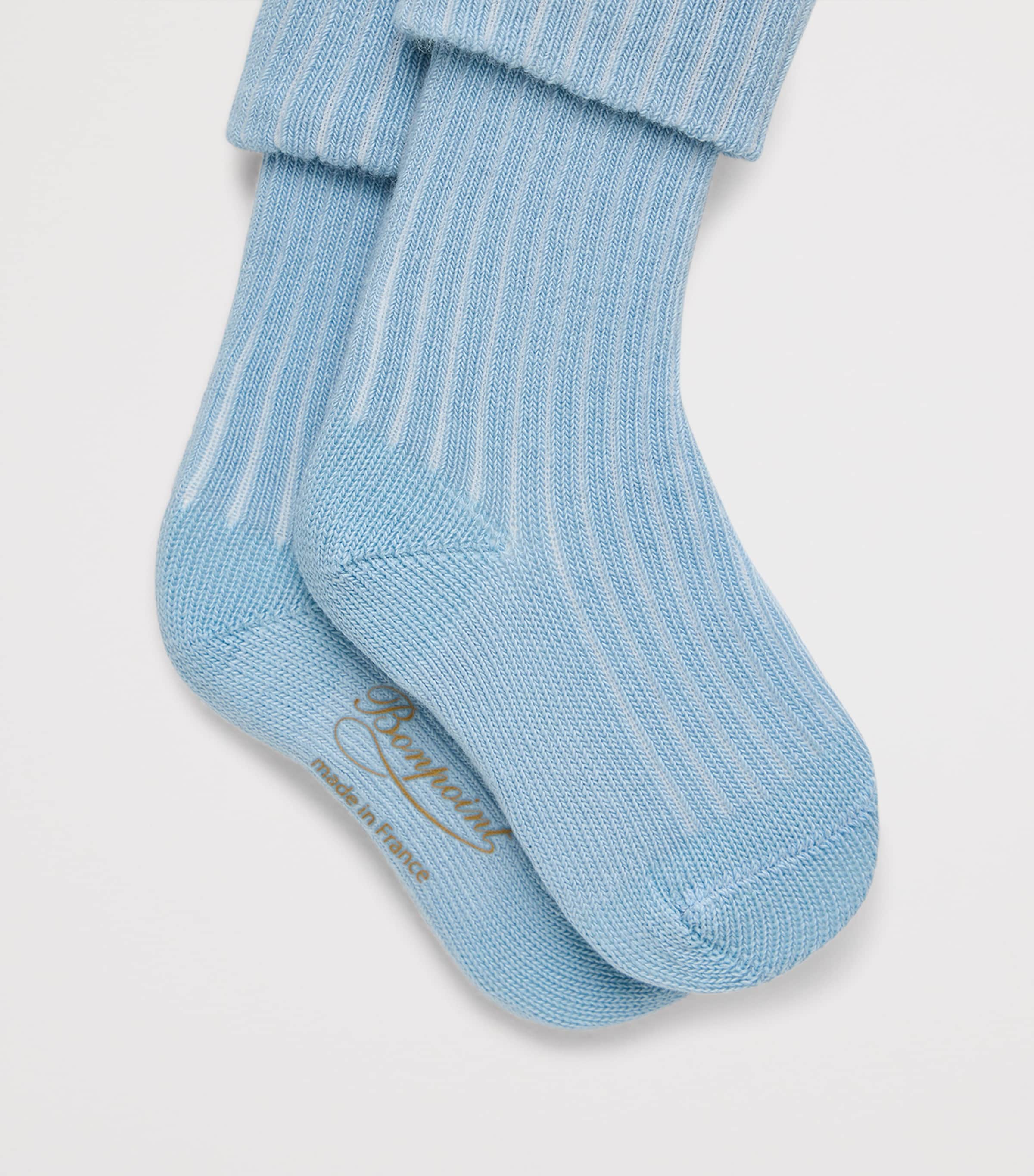 Bonpoint Stretch-Cotton Socks Ciel Image 2