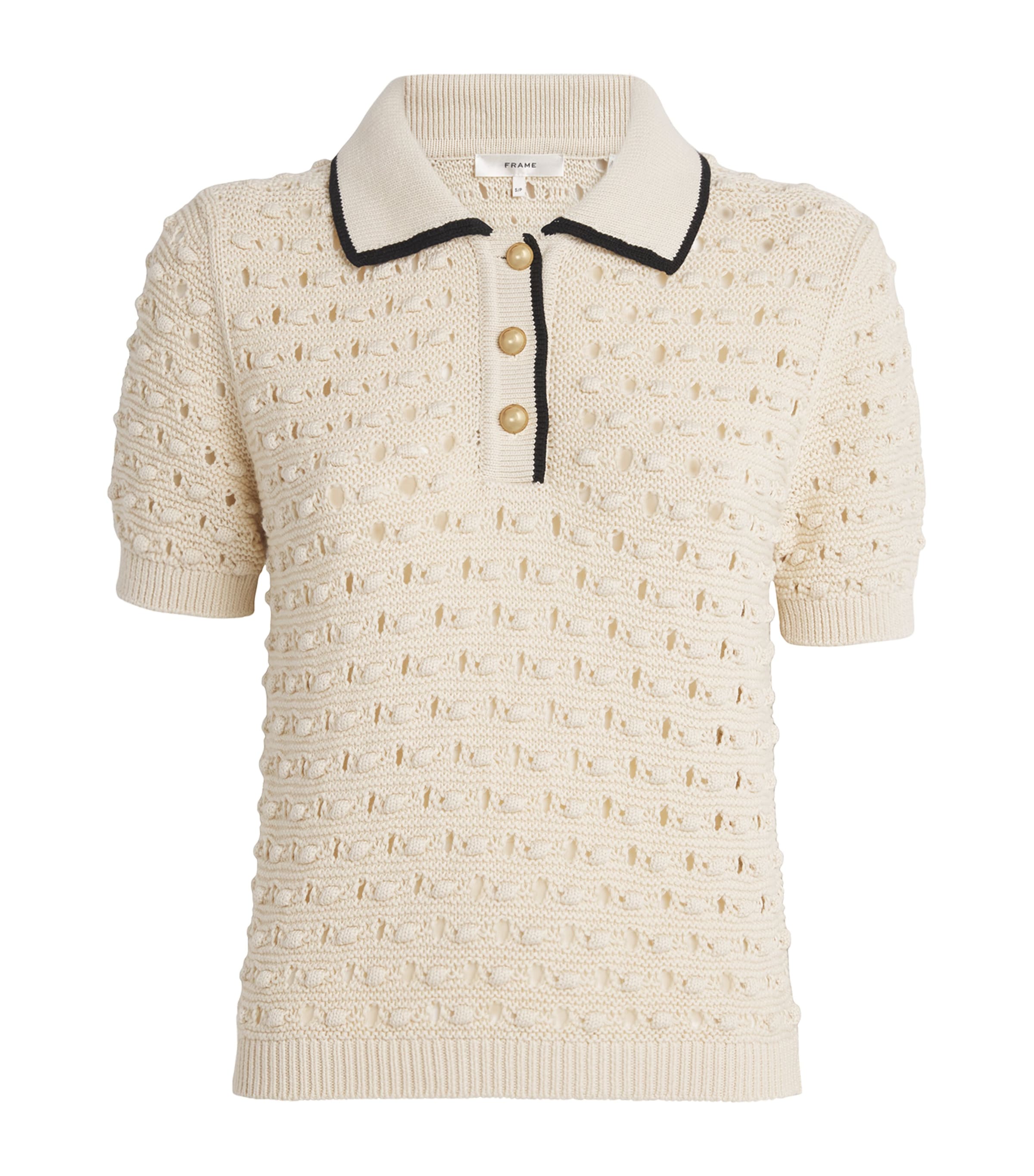 Frame The Bauble Polo Top In White