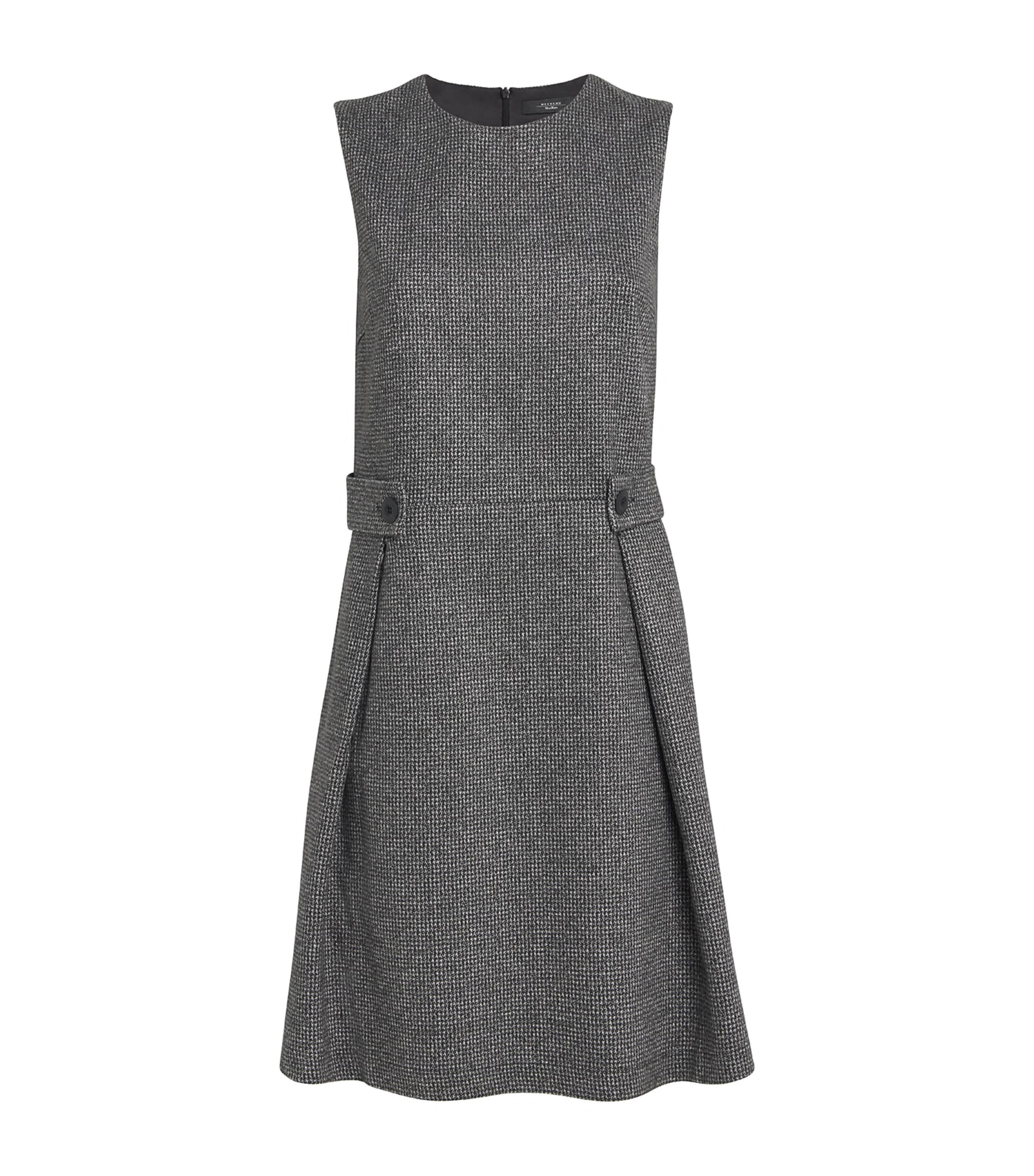 Weekend Max Mara Houndstooth Tailored Mini Dress In Gray