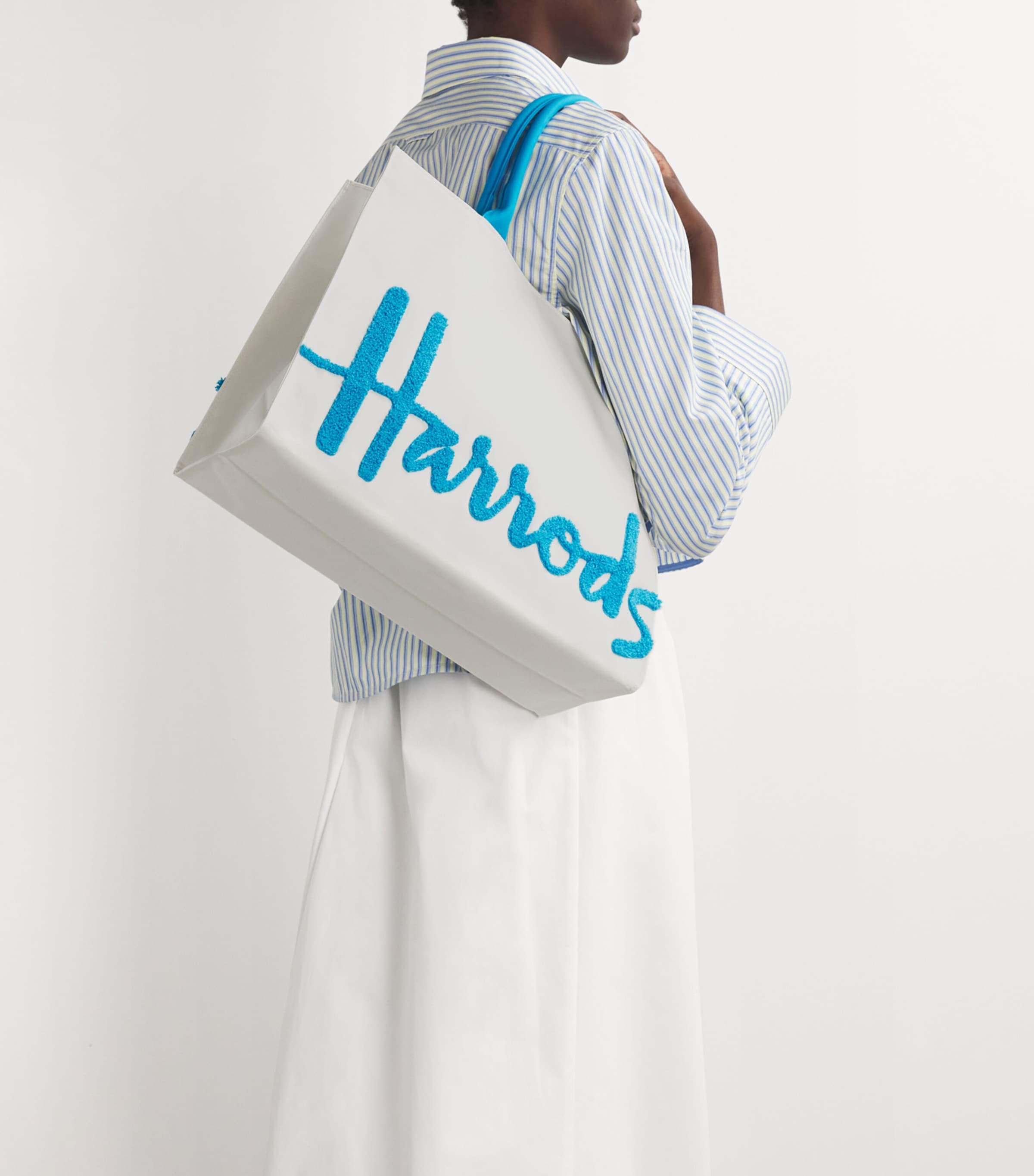 Harrods Large Cotton Logo Tote Bag | Harrods US
