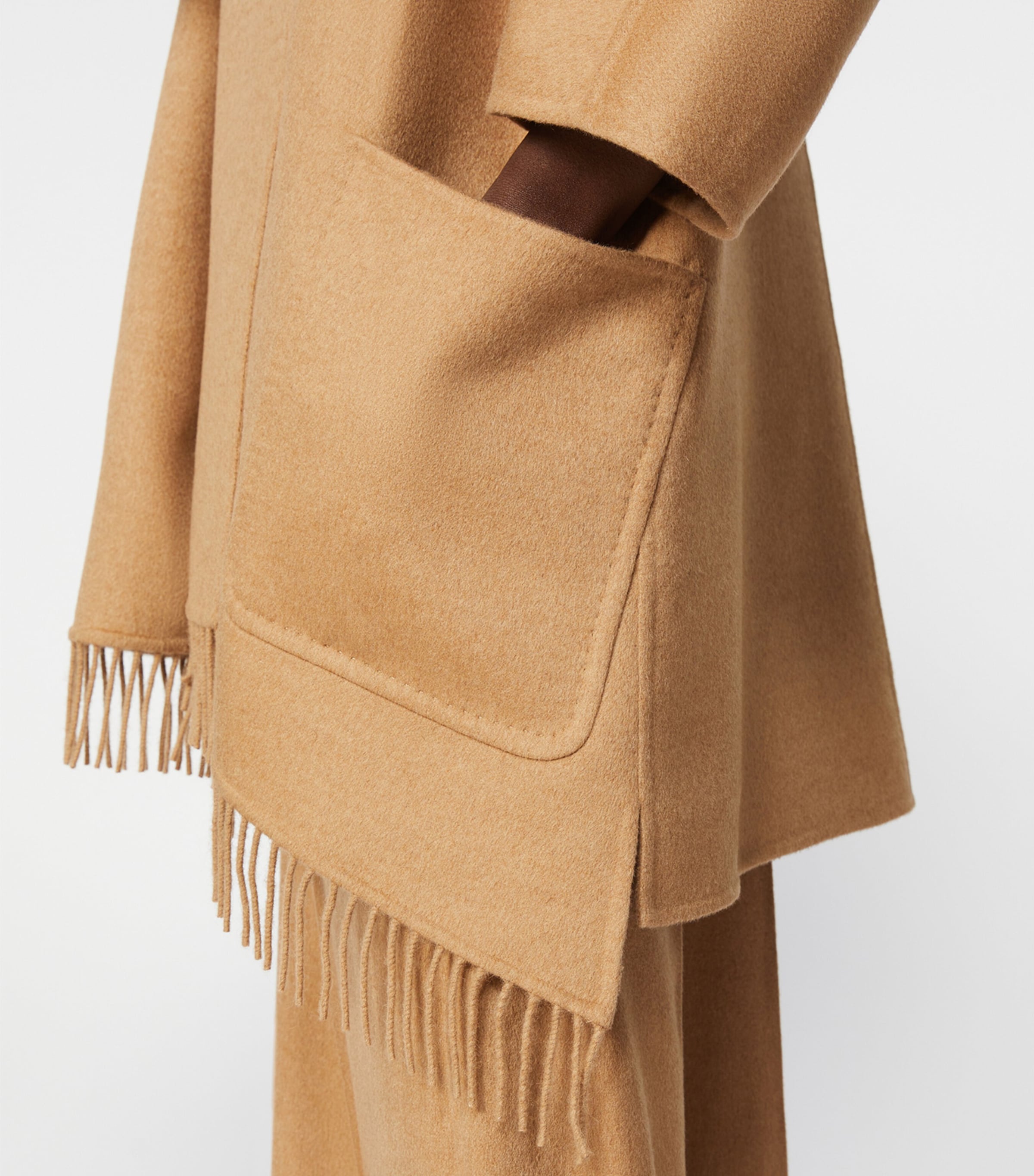 Camel Wool Cardigan Coat CAMEL Image 5