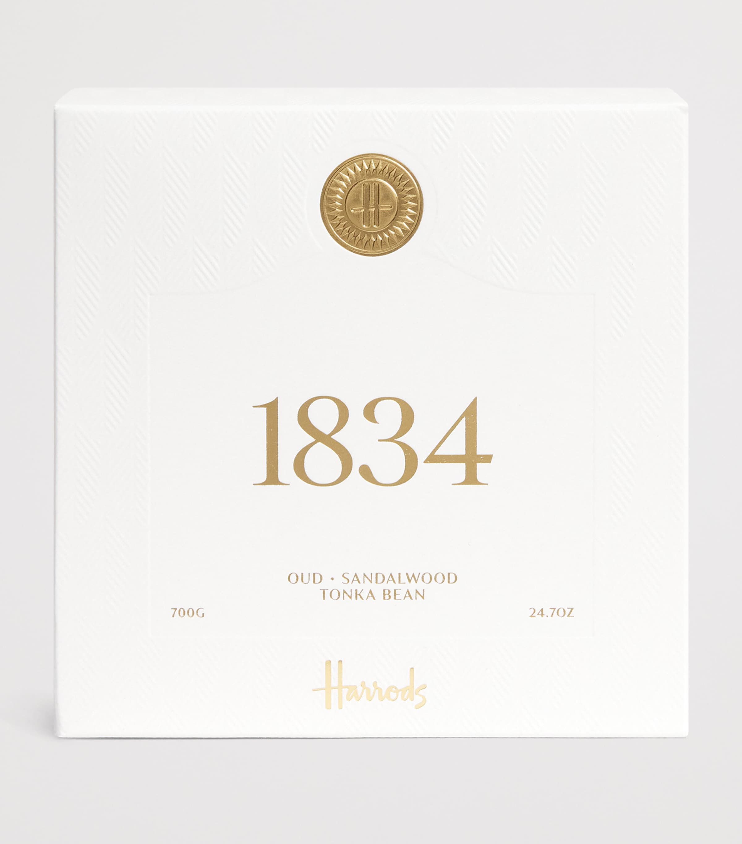 Harrods 1834 Scented Candle (700g) Ivory Image 3