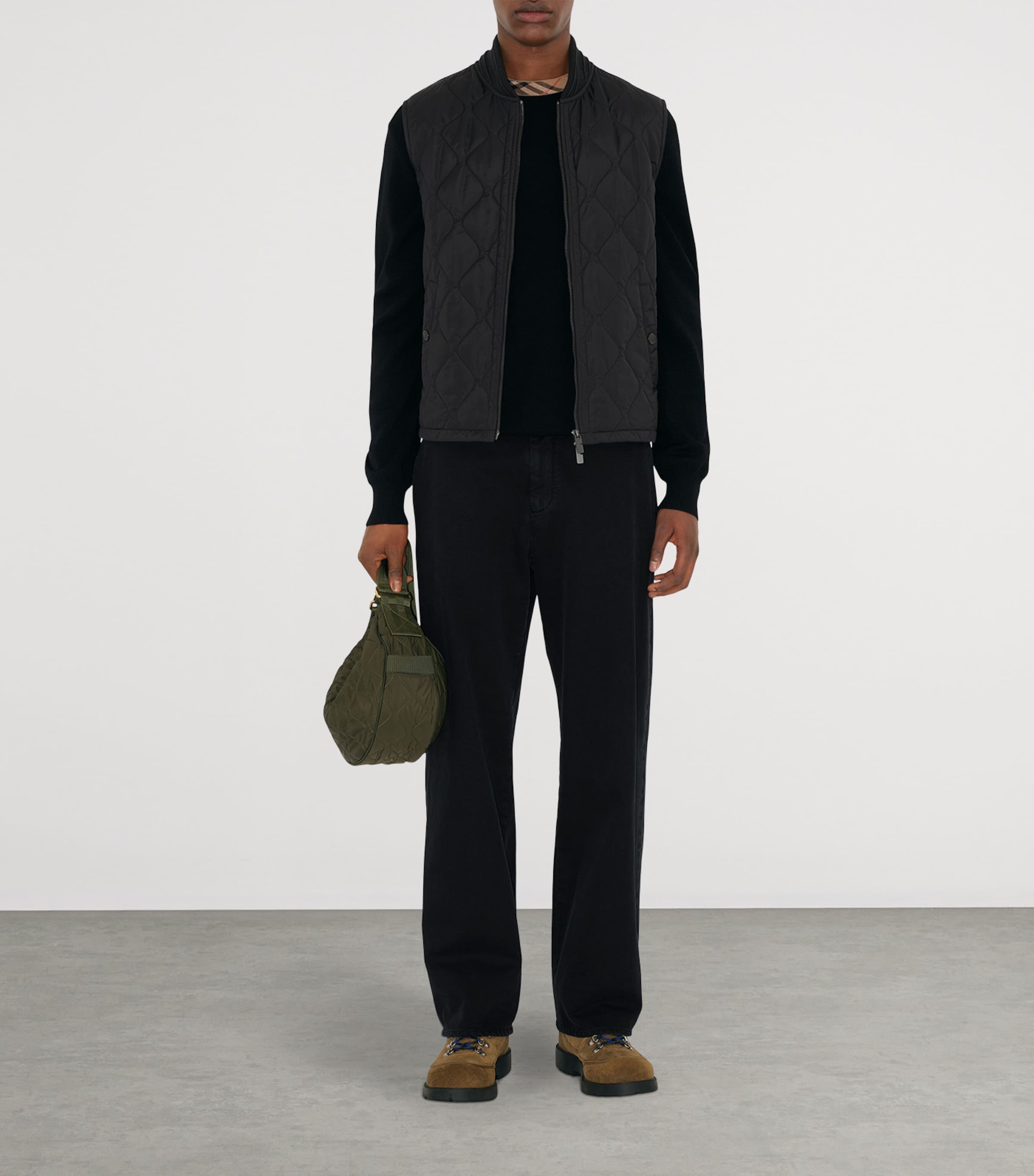 Burberry Mens Quilted Gilet Black Image 2