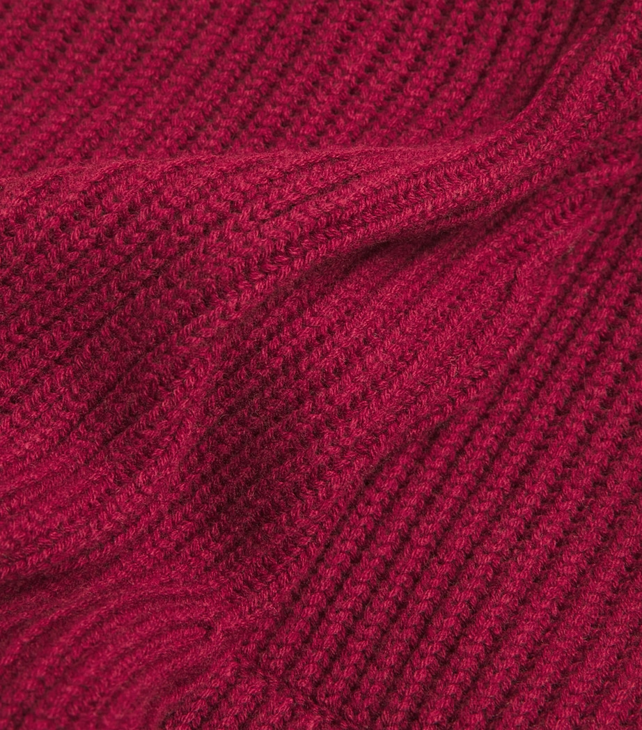 Wool-Cashmere Mini Dress RASPBERRY Image 5