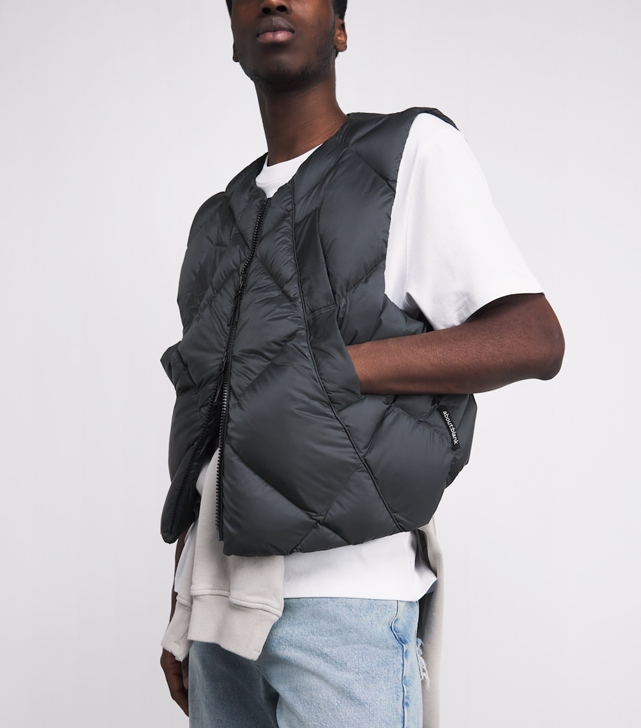 Diamond-Quilted Down Gilet BLACK Image 6