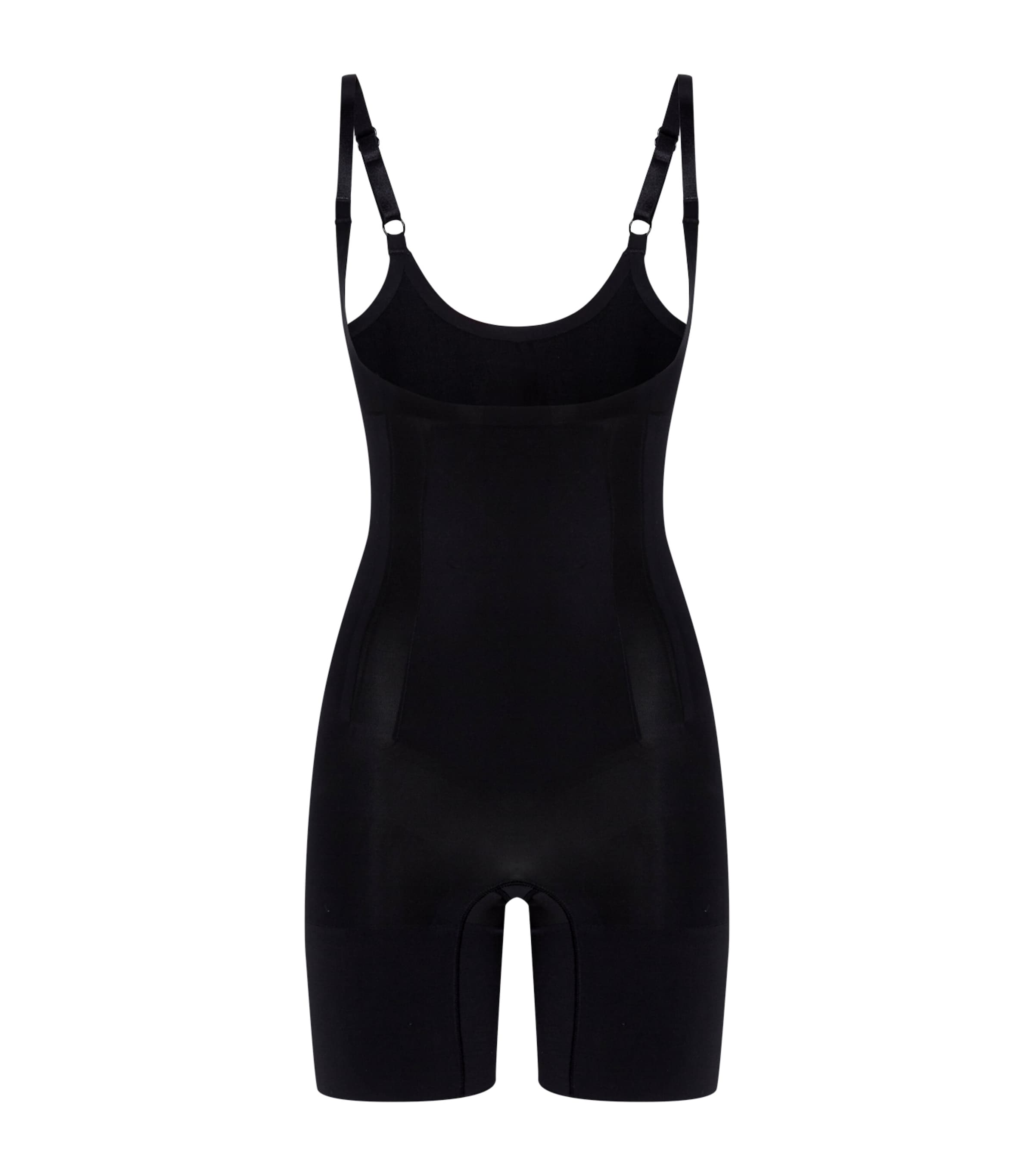 SPANX Womens SPANXsculpt OnCore Open-Bust Mid-Thigh Bodysuit - Firm Control Black Image 3