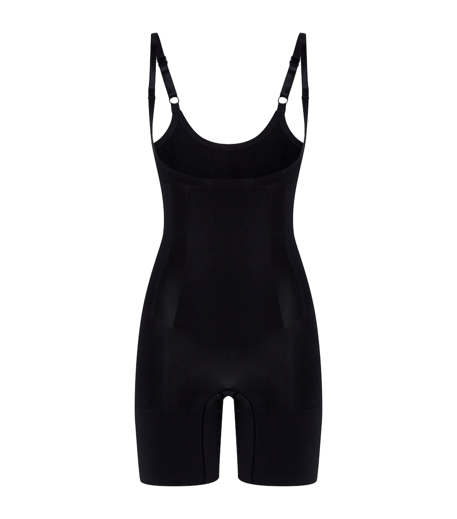 SPANX Womens SPANXsculpt OnCore Open-Bust Mid-Thigh Bodysuit - Firm Control Black Image 3