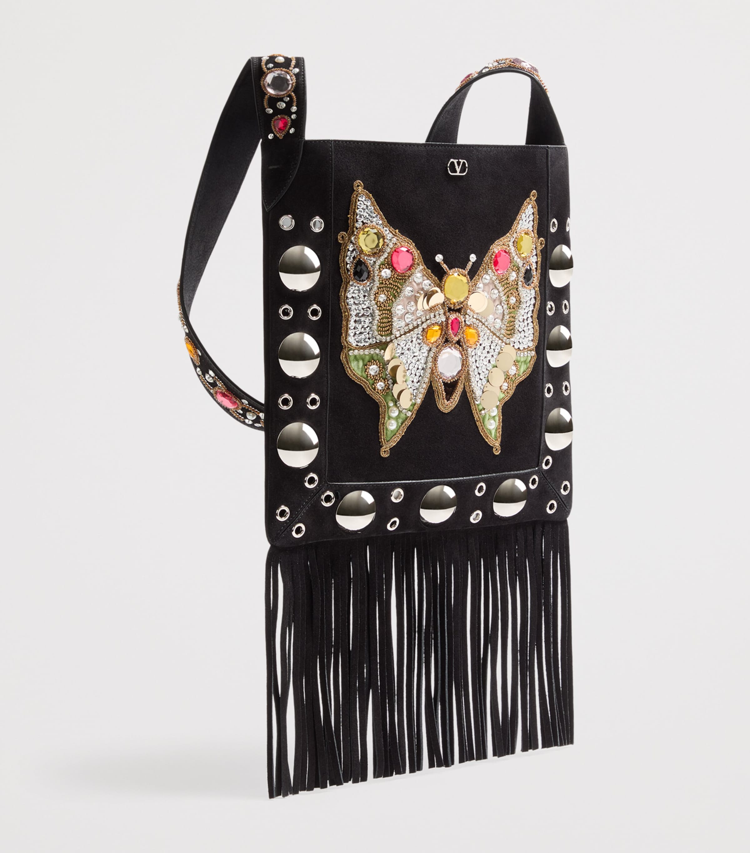 Valentino Garavani Multi Medium Suede Nellcôte Cross-Body Bag 
