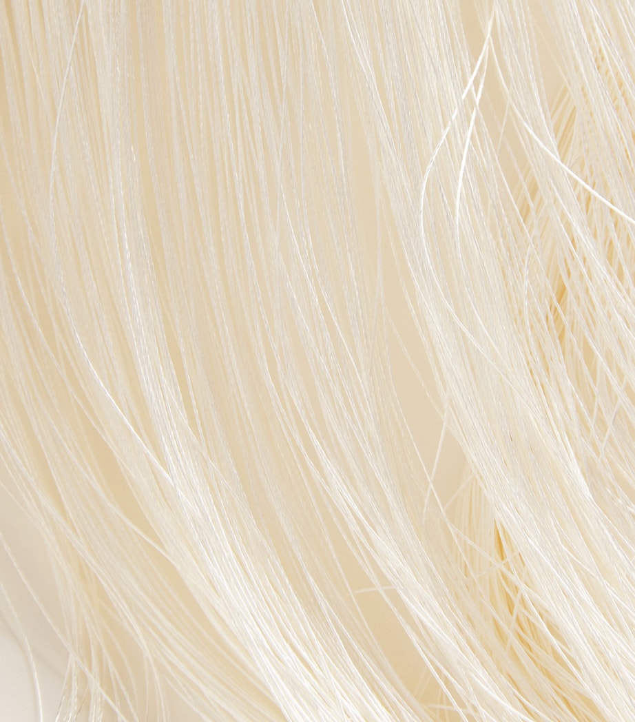Self-Portrait Womens Satin Fringe-Scarf Top Cream Image 6