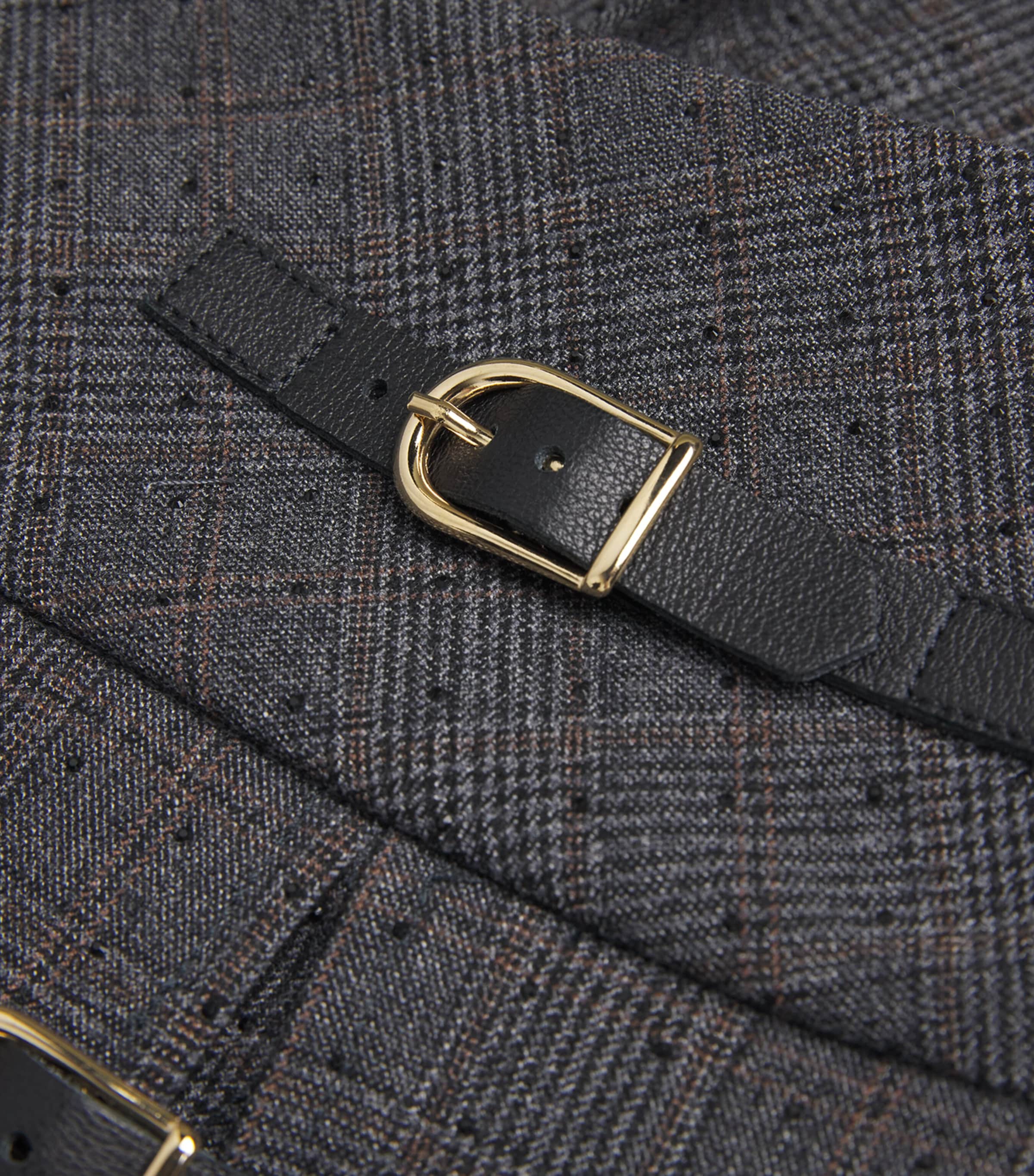 Tweed Embellished Mini Skirt GREY / BROWN Image 5