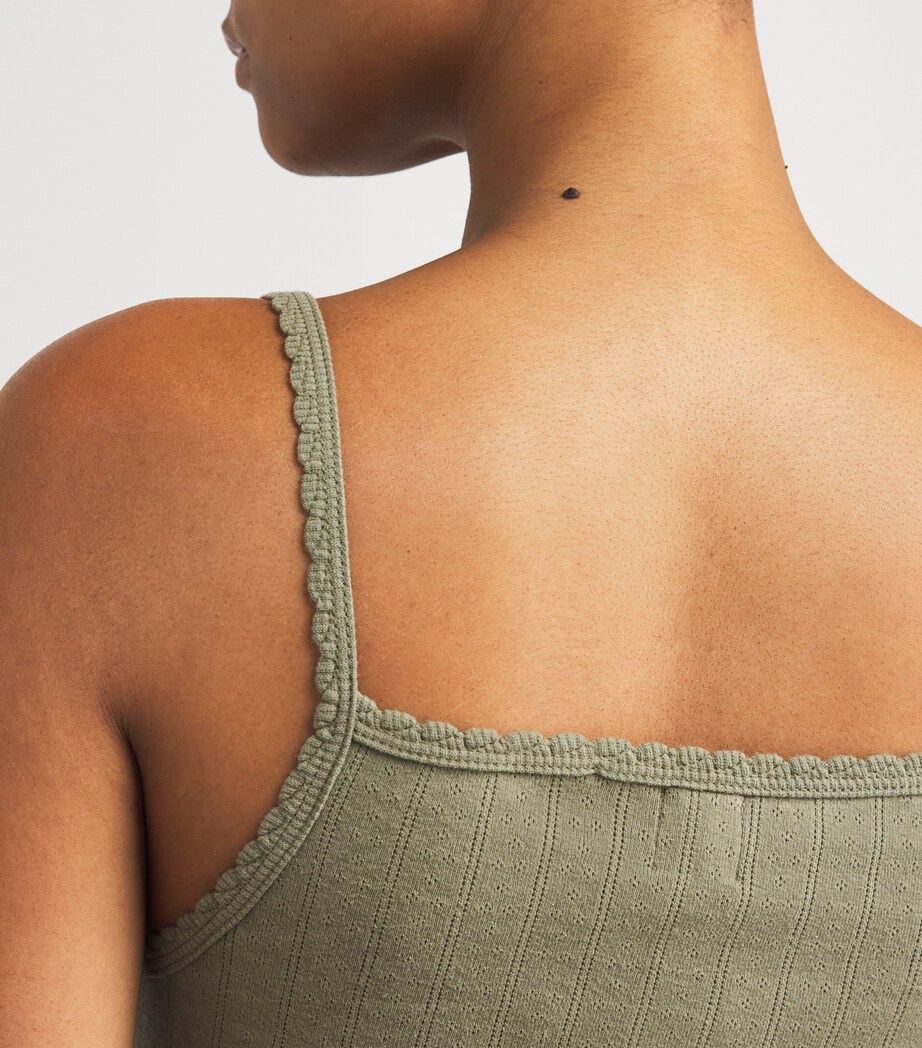 Cotton Pointelle Tank Top CYPRESS Image 6