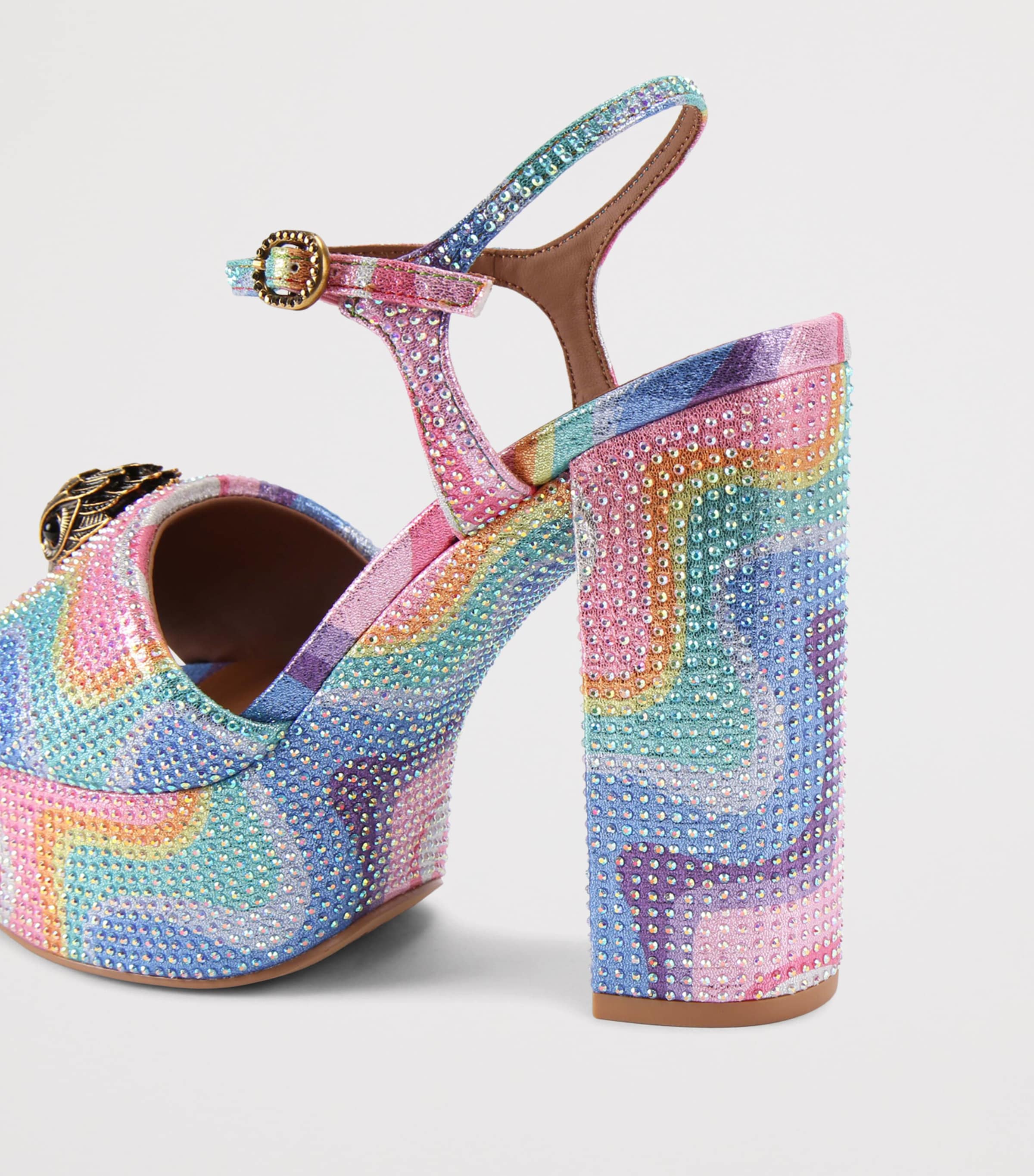 Kurt Geiger London Sequin Kensington Platform Sandals 125 Mult/other Image 4