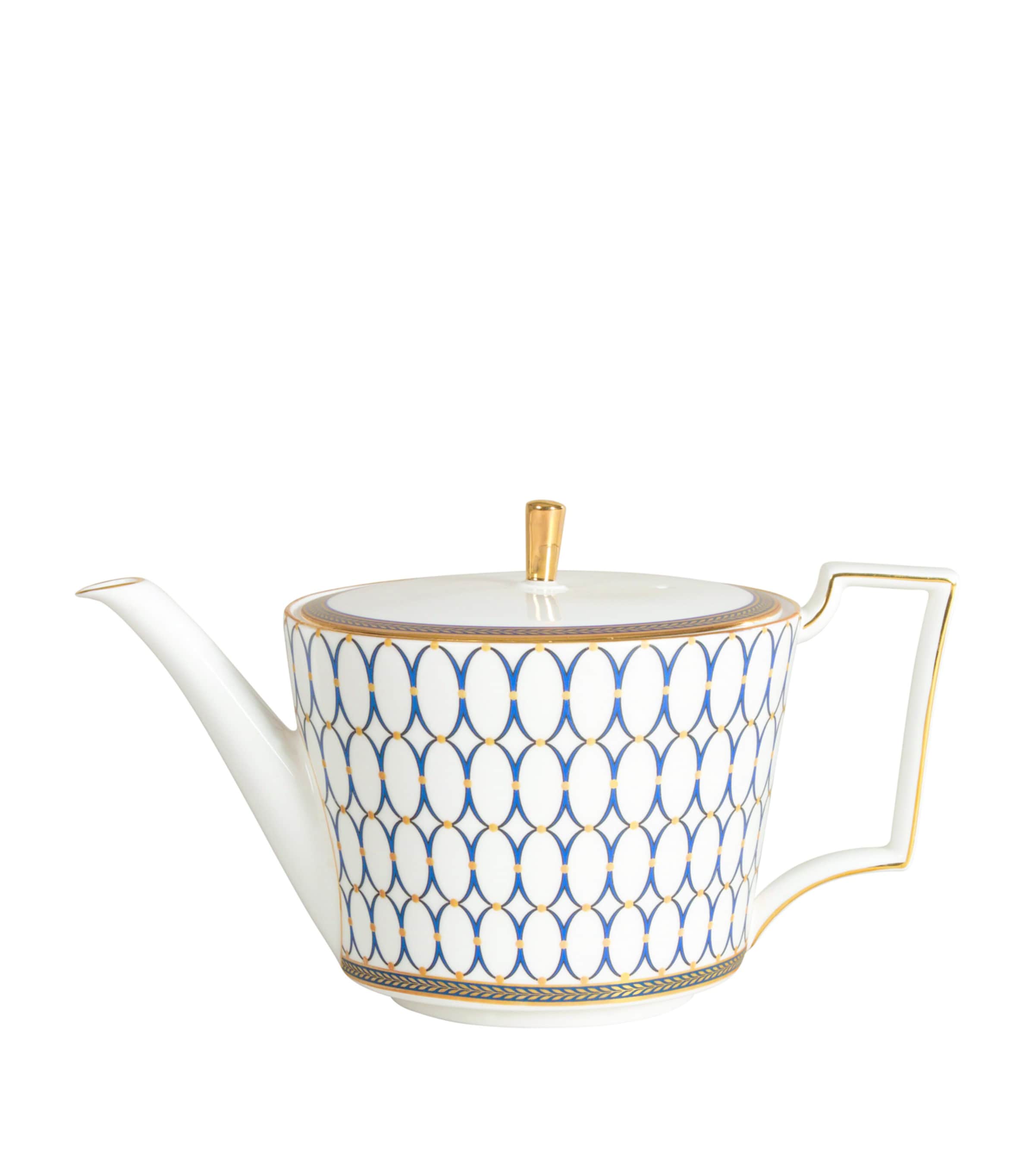 Wedgwood Renaissance Gold Teapot In Blue