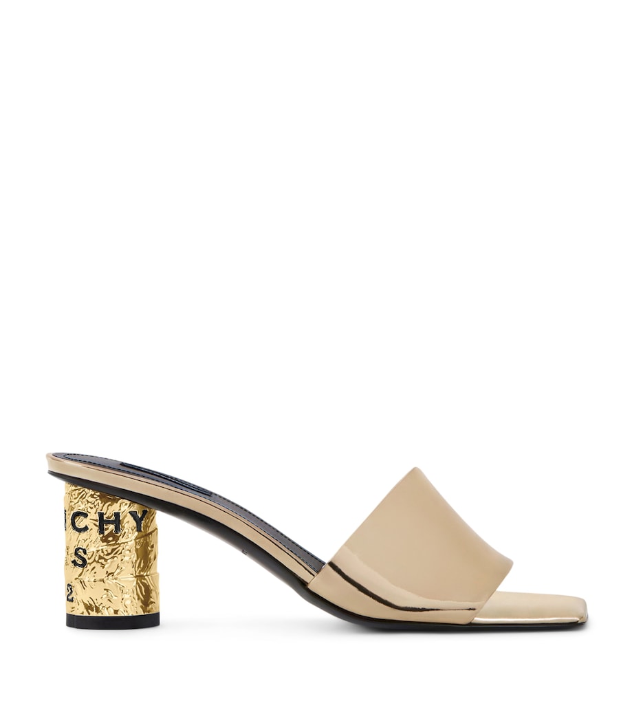 Leather Tape Heeled Mules 65 GOLDEN Image 1