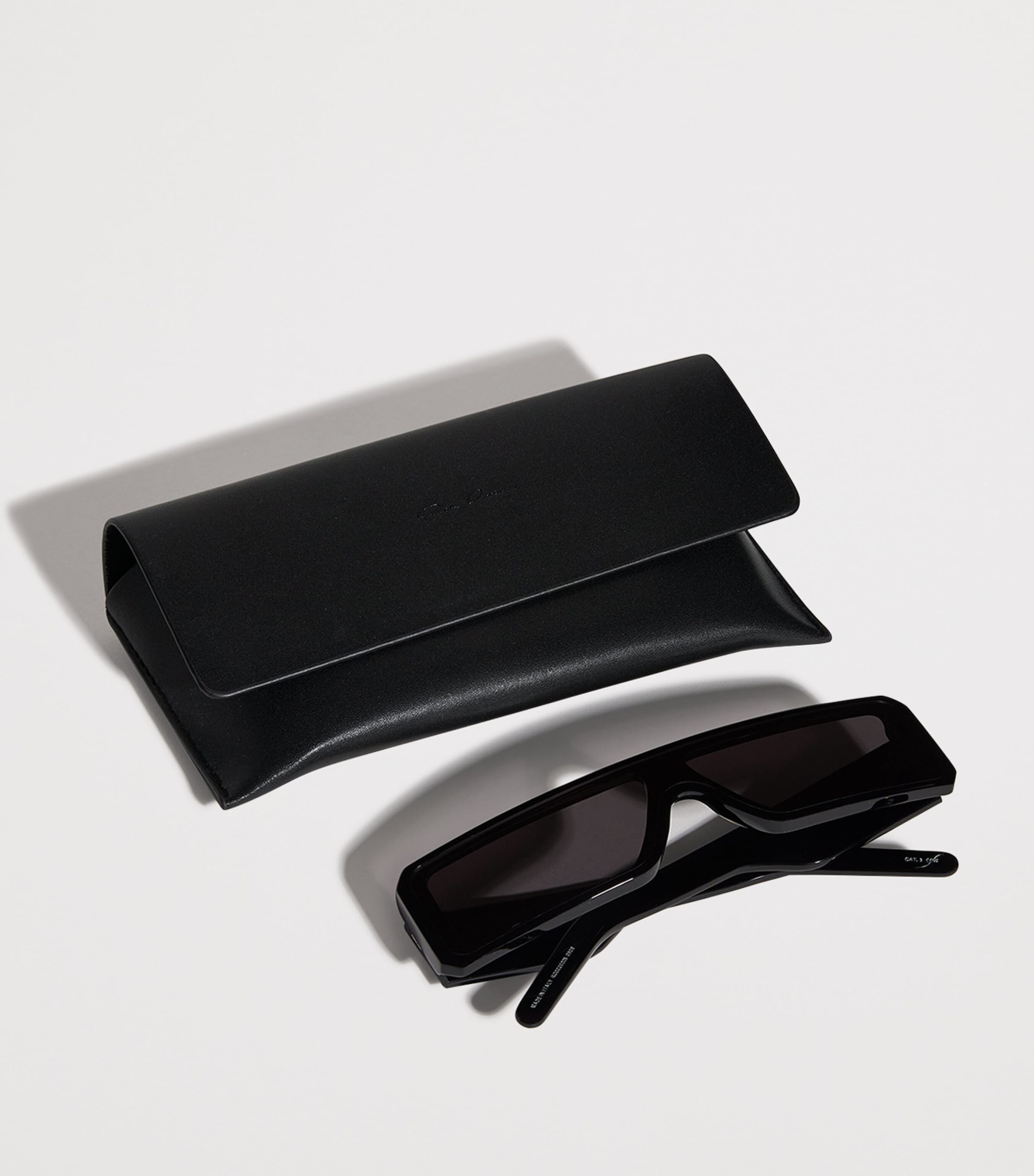 Acetate Geth Sunglasses BLK TMPL/BLKLNS/0909 Image 4