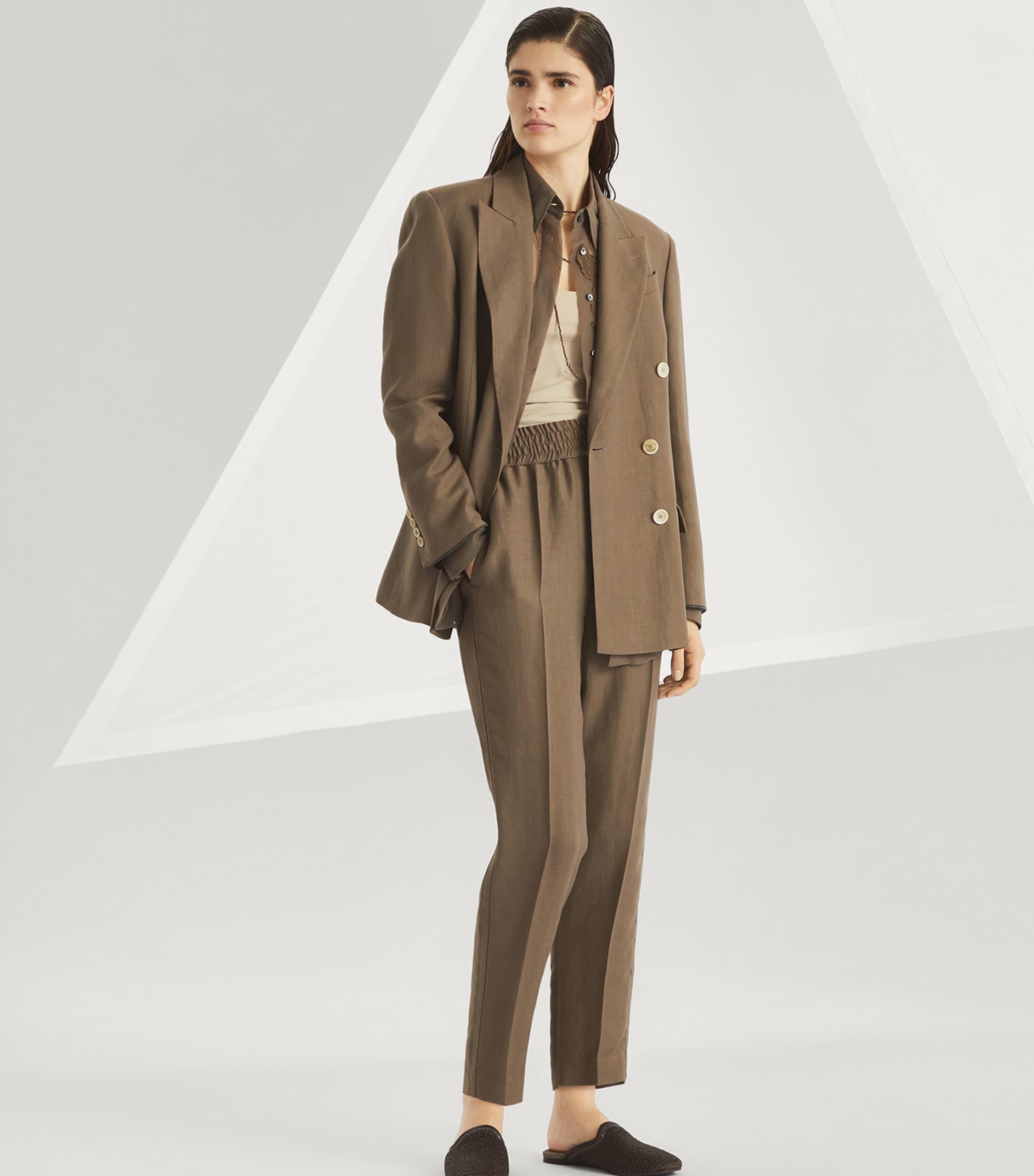 Brunello Cucinelli Viscose-Linen Twill Trousers | Harrods US