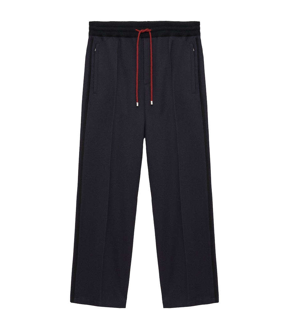Wool-Blend Drawstring Trousers DARK NAVY BLUE Image 1