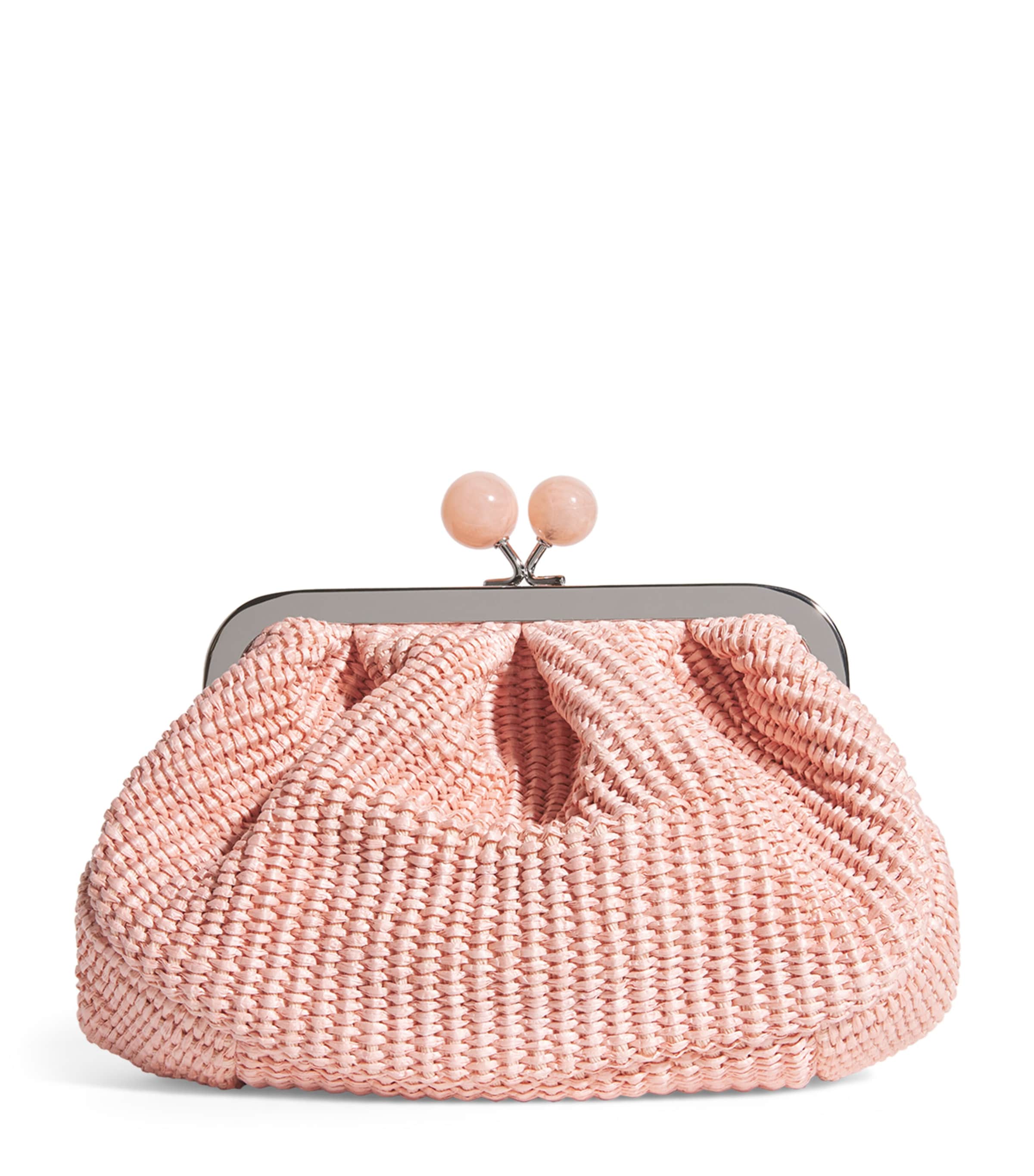 Small Raffia-Effect Pasticcino Bag PINK Image 1