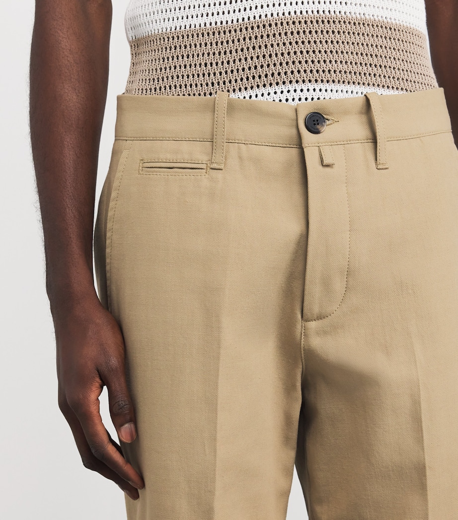 Cotton Pleated Justin Trousers D34 Image 6