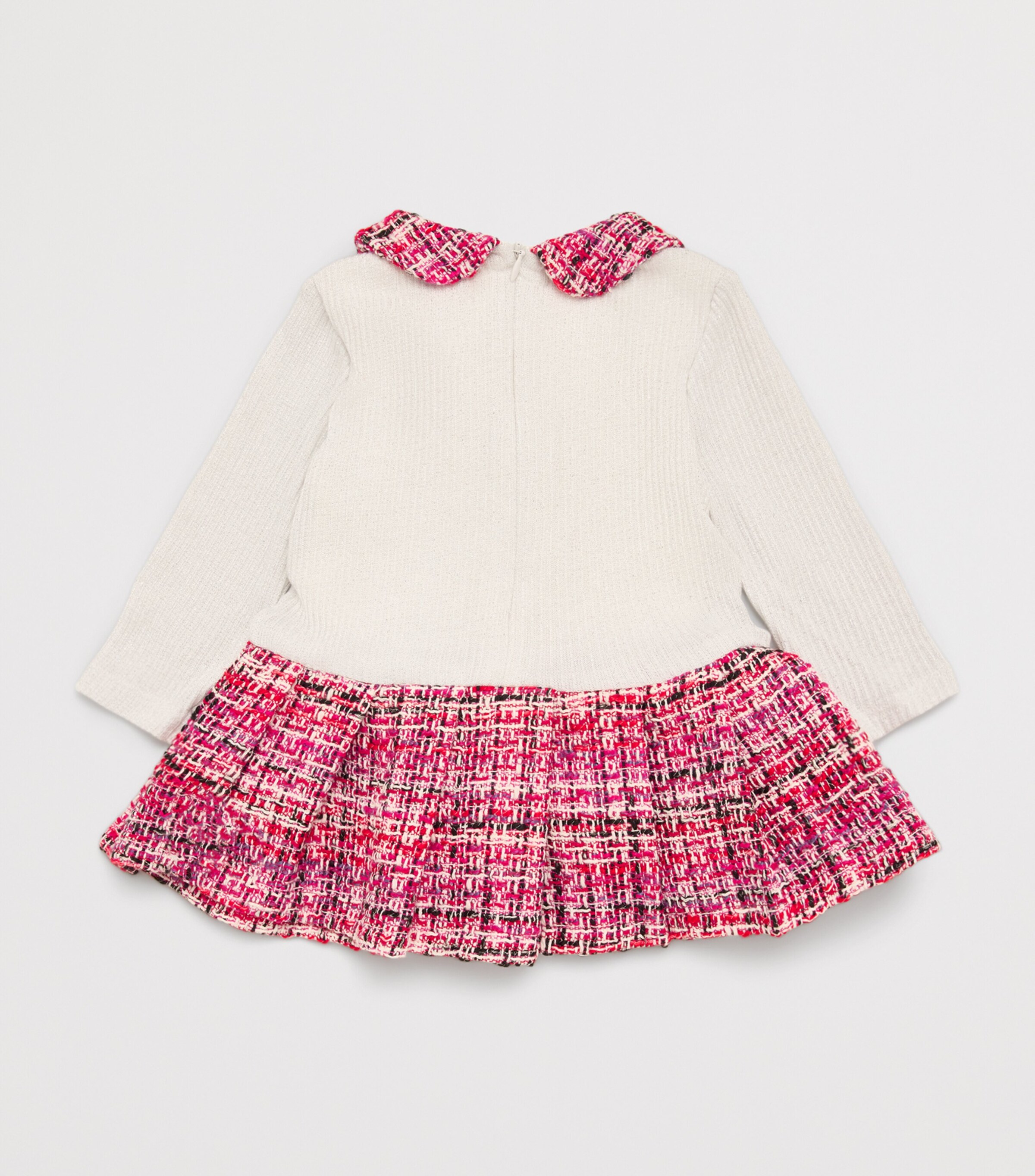 Patachou Tweed-Trim Rib-Knit Dress (6-18 Months) Image 2