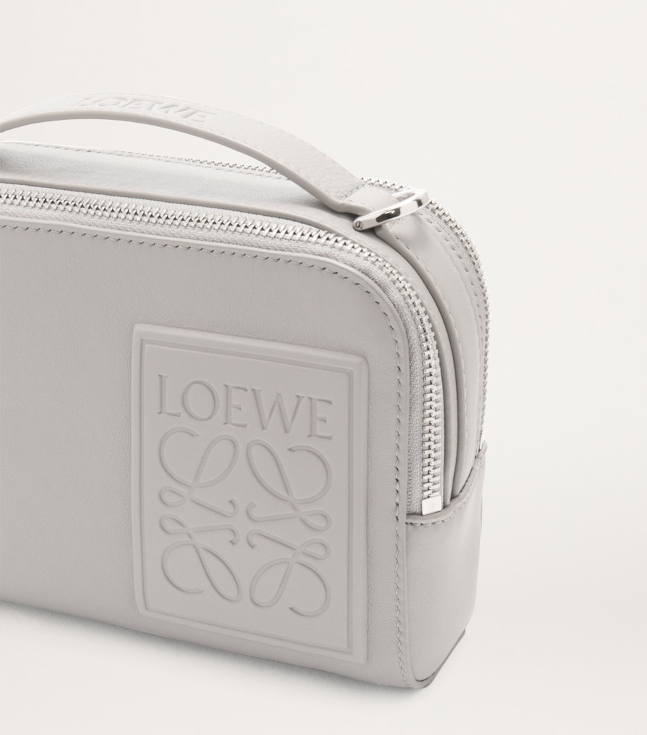 LOEWE Mini Leather Cross-Body Camera Bag Shell Grey Image 6