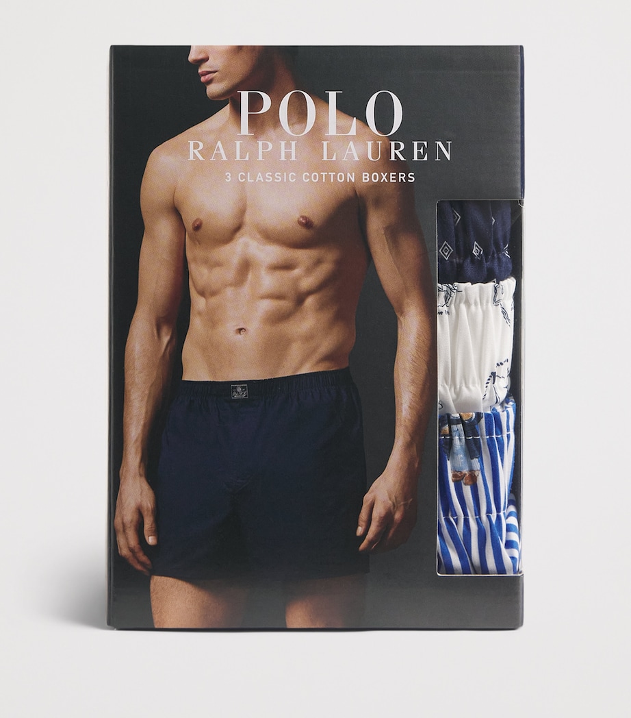 Polo Ralph Lauren Mens Cotton Classic Boxer Shorts (Pack of 3) Nvy Geo/seawd/blu St Image 4