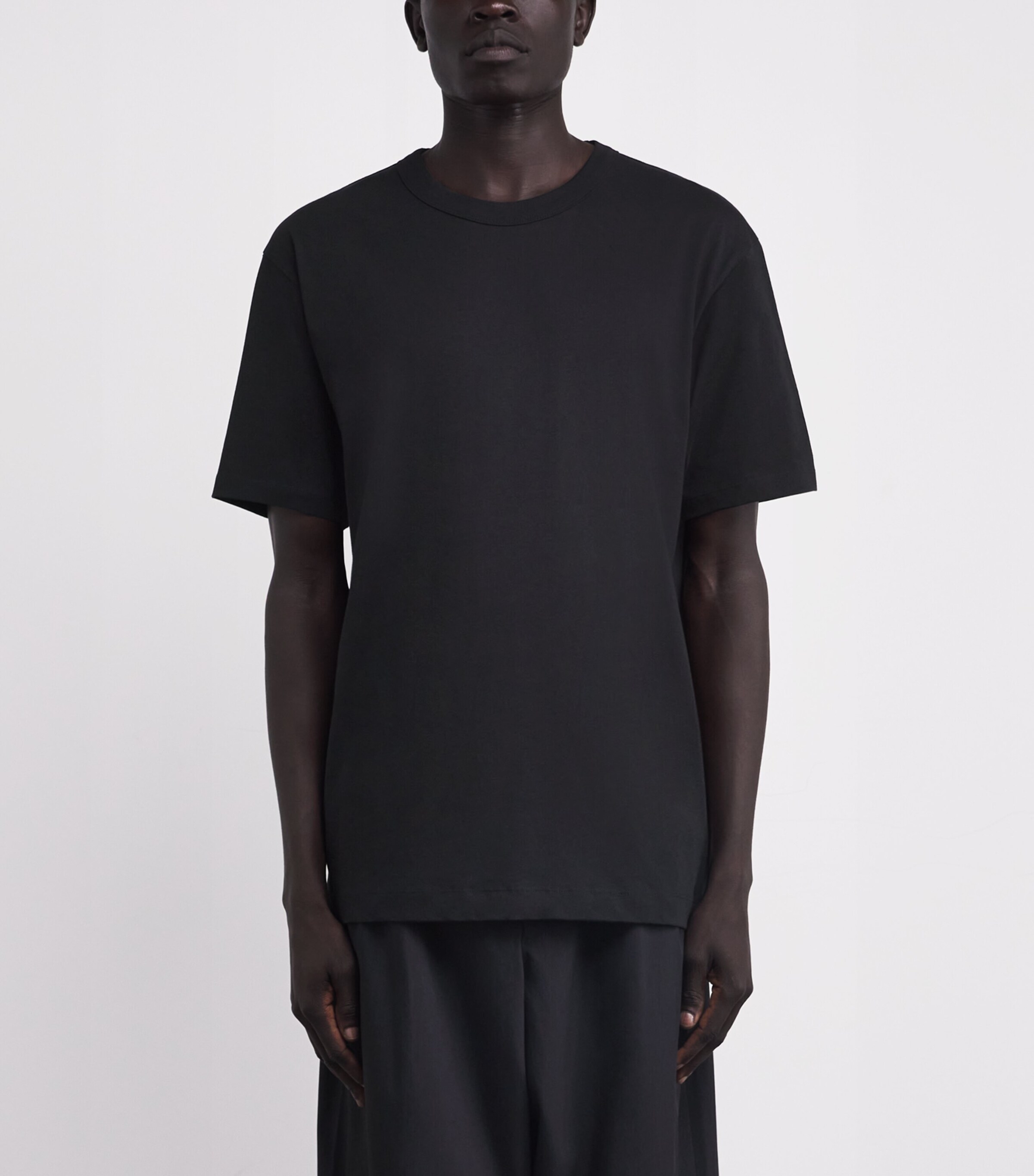 Cotton T-Shirt BLACK Image 3