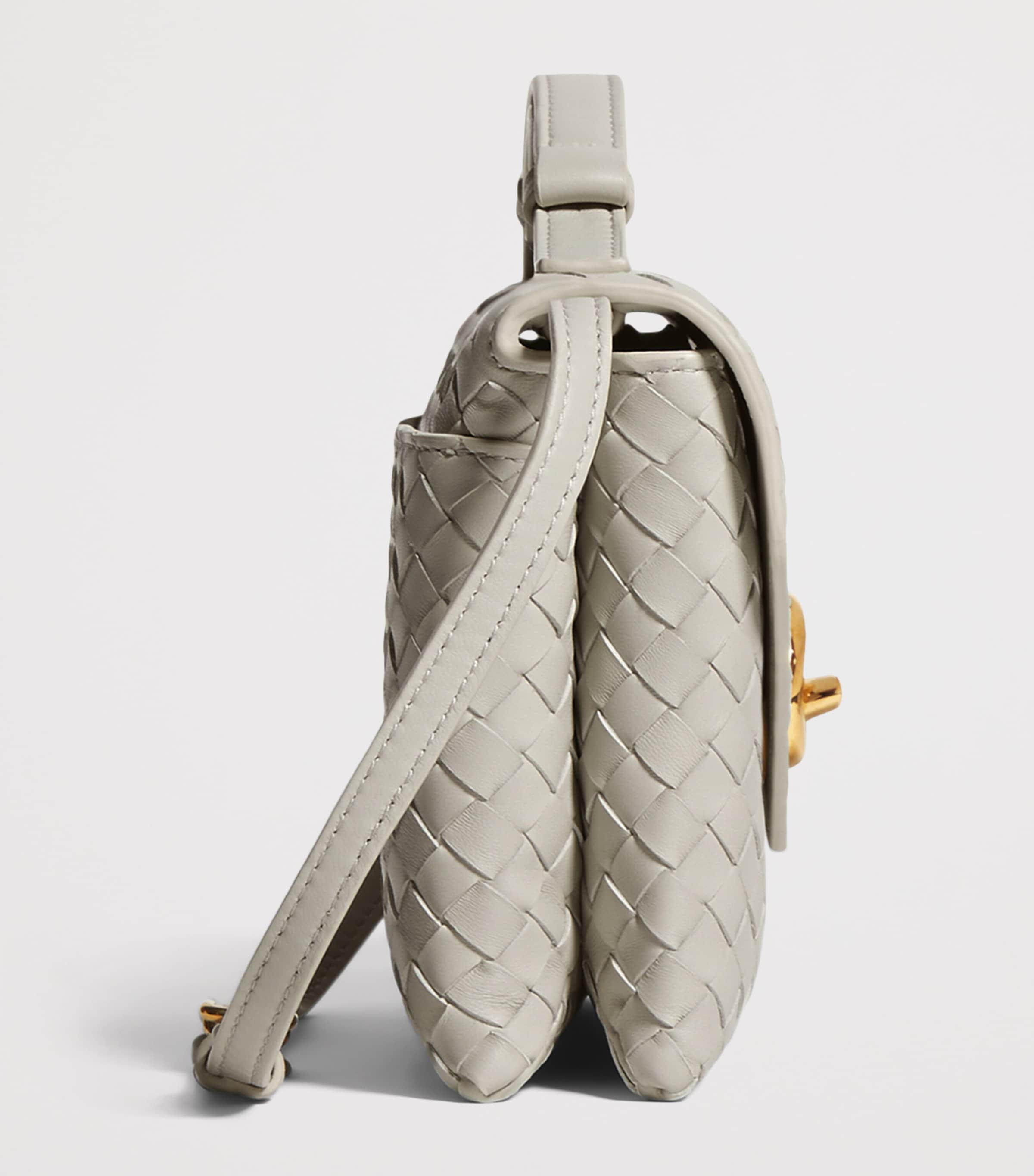 Bottega Veneta Leather Knot Lock Top-Handle Bag Image 6