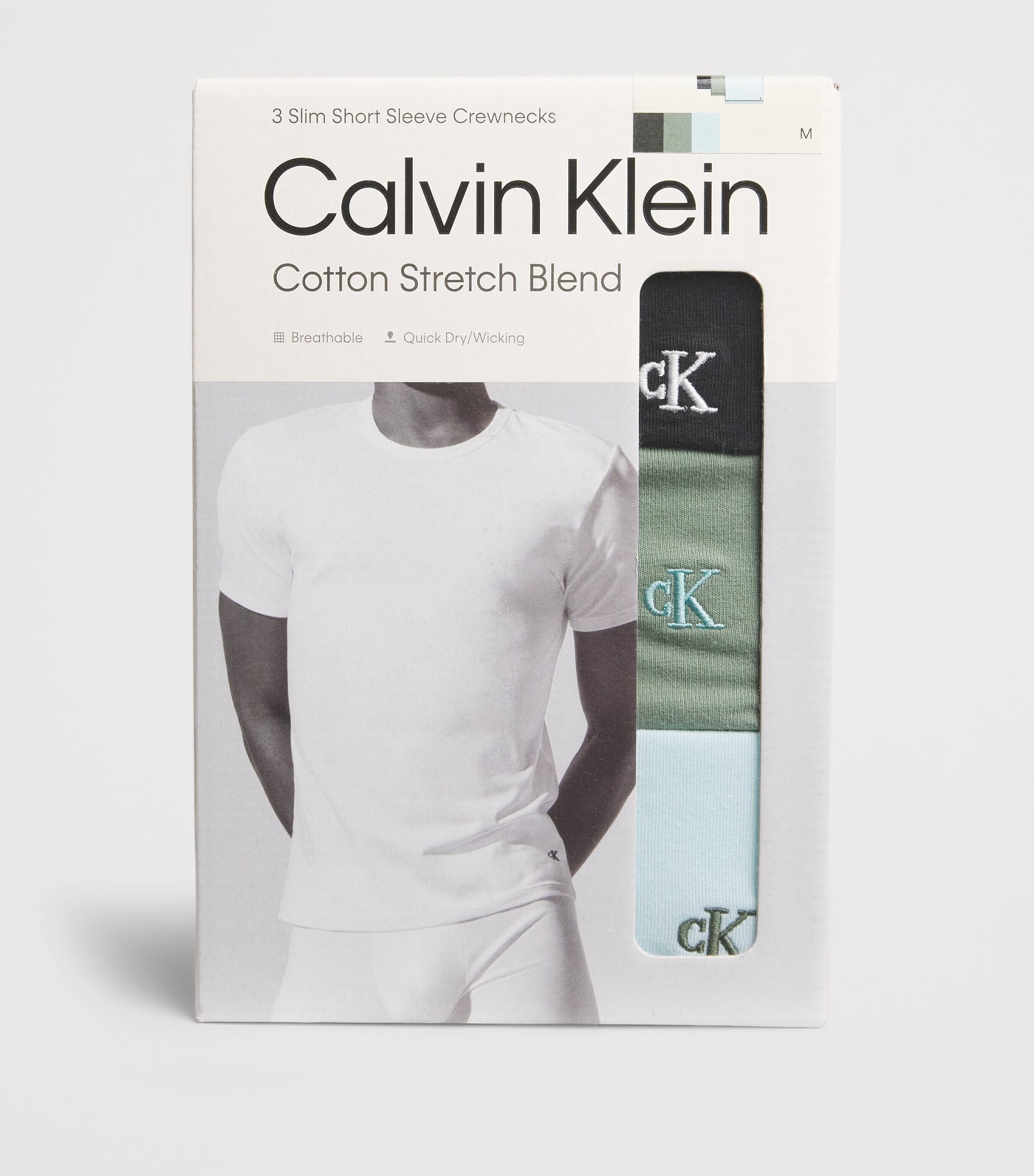Calvin Klein Mens Stretch-Cotton T-Shirts (Pack of 3) Rxz Wspray,black Image 4