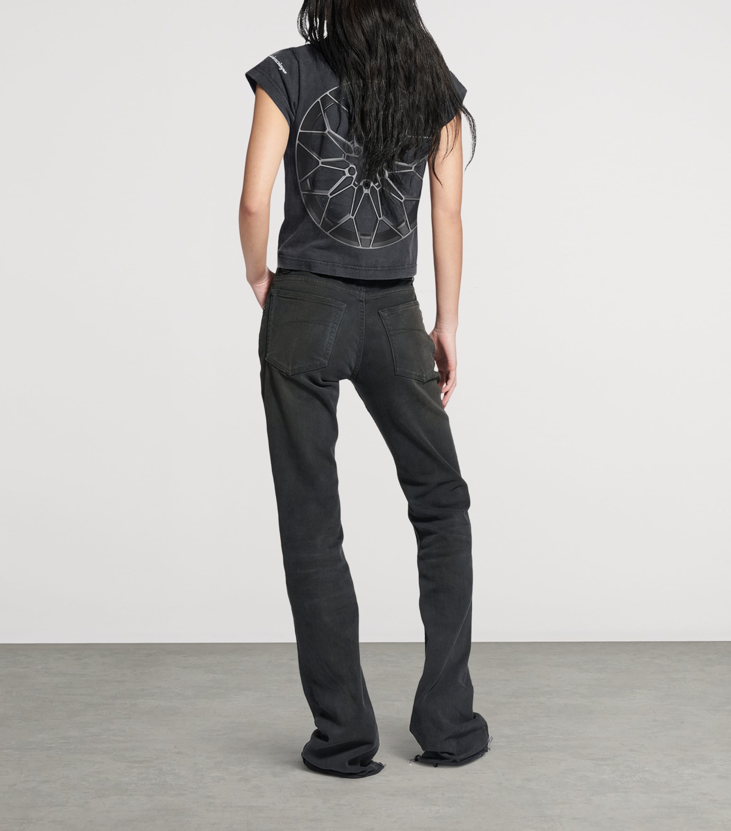 【関税&送料込】Balenciaga Black Bootcut Slim Fit Denim Trou BALENCIAGA Slim bootcut Jeans BLACK | Base Blu