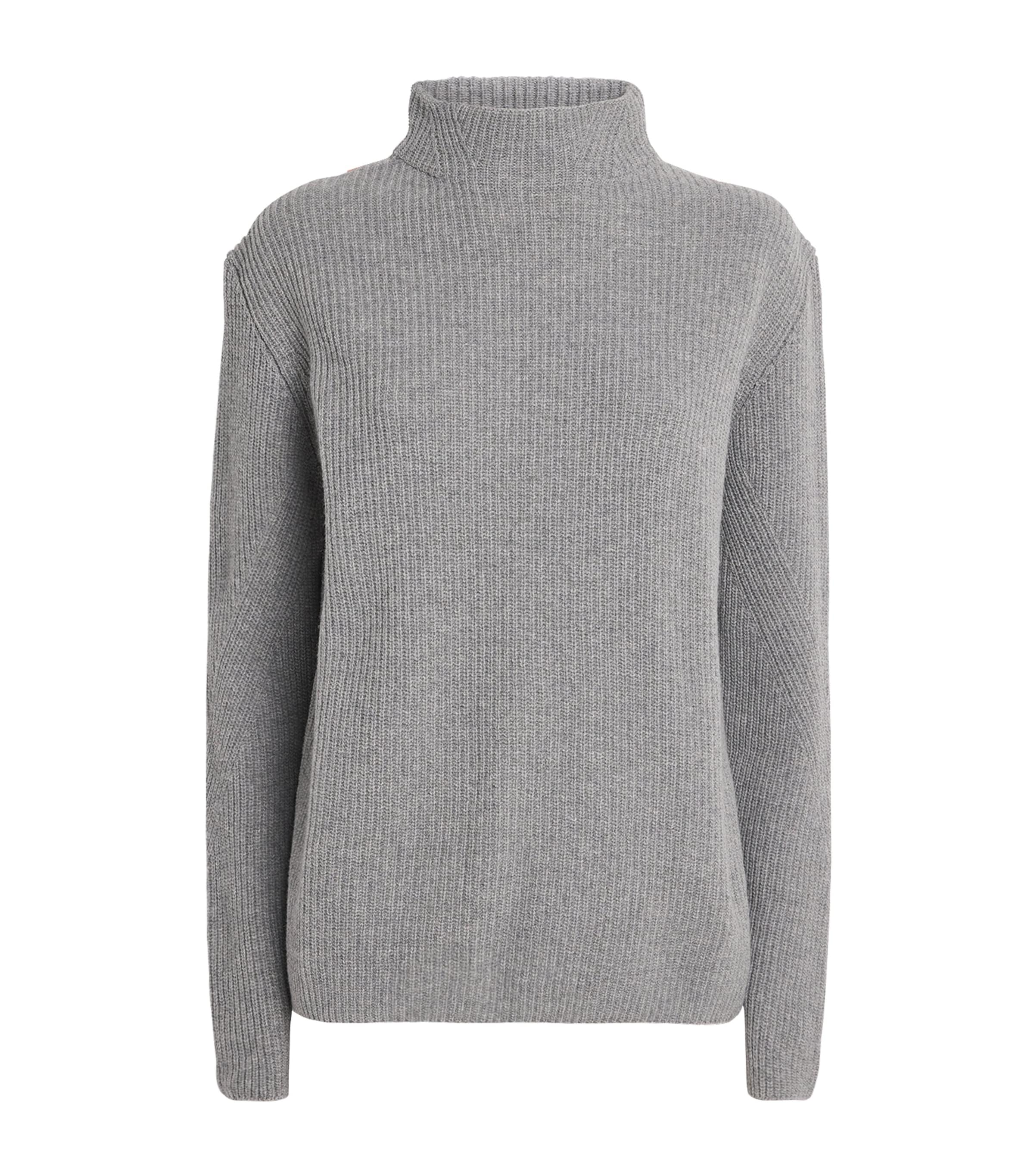 Falke Virgin Wool-blend Mock-neck Sweater In Gray